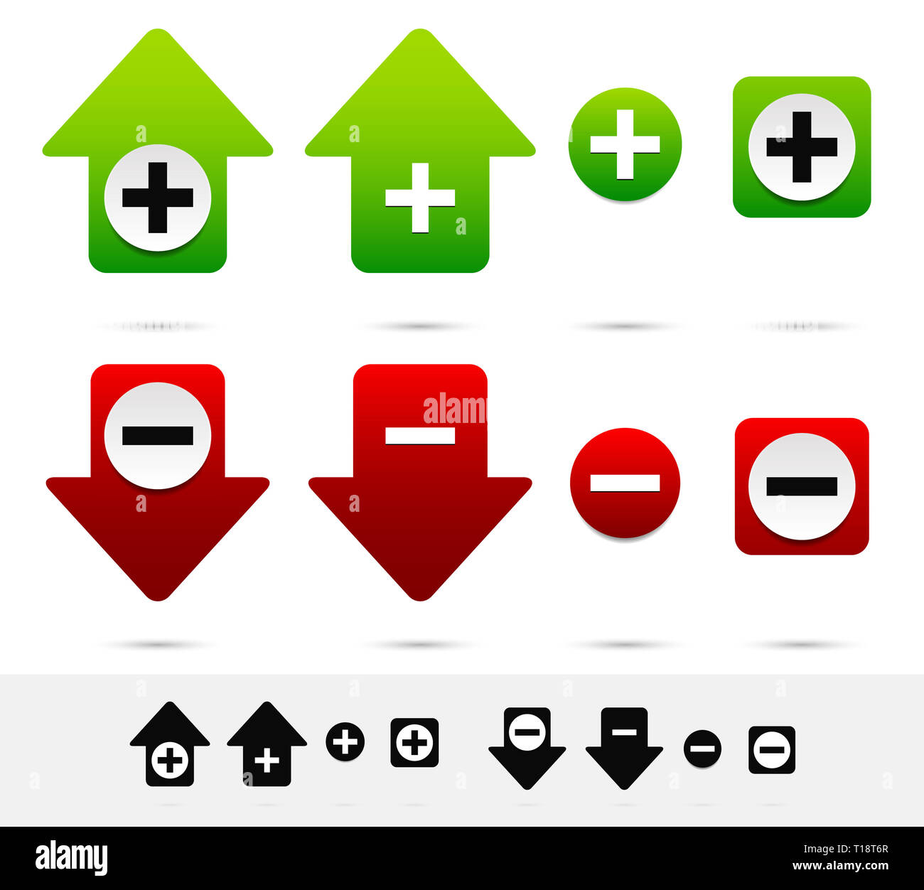 Increase, decrease. Add, remove concept Stock Photo - Alamy