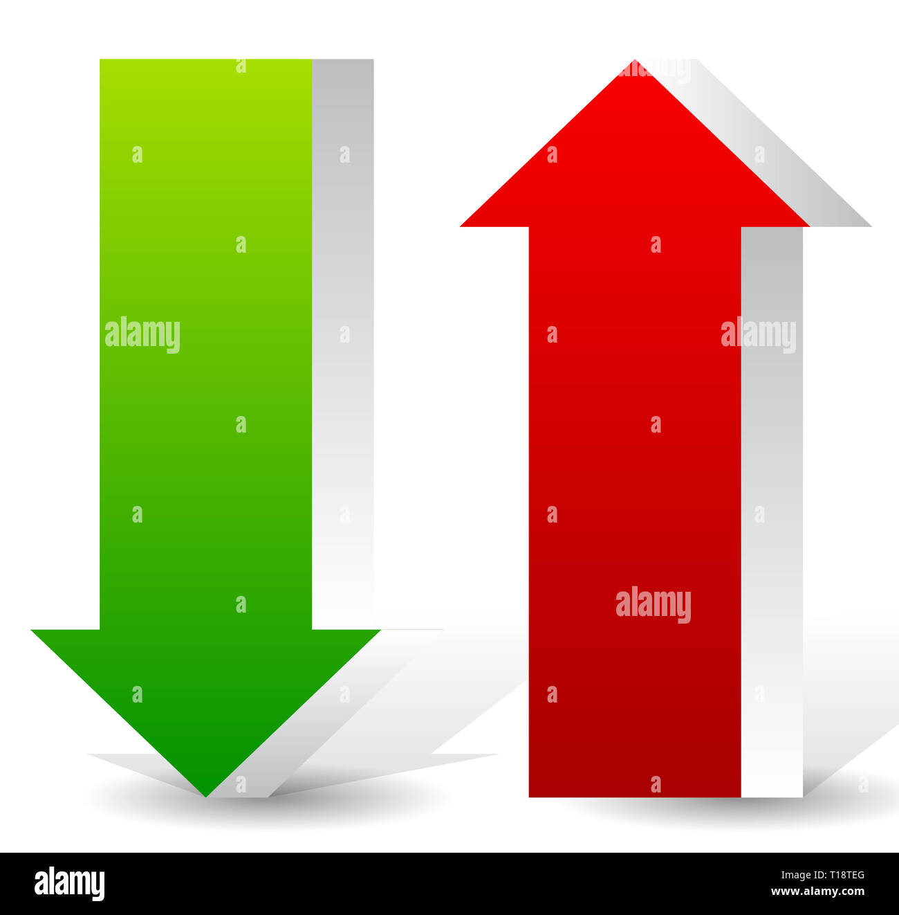 Eps 10 Vector Illustration of 3D Arrows Up and Down Stock Photo - Alamy