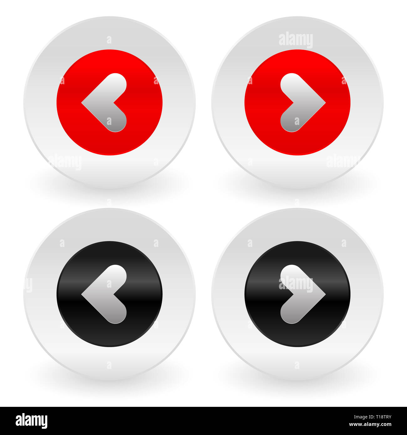 Stylish left and right arrows vector icons Stock Photo - Alamy