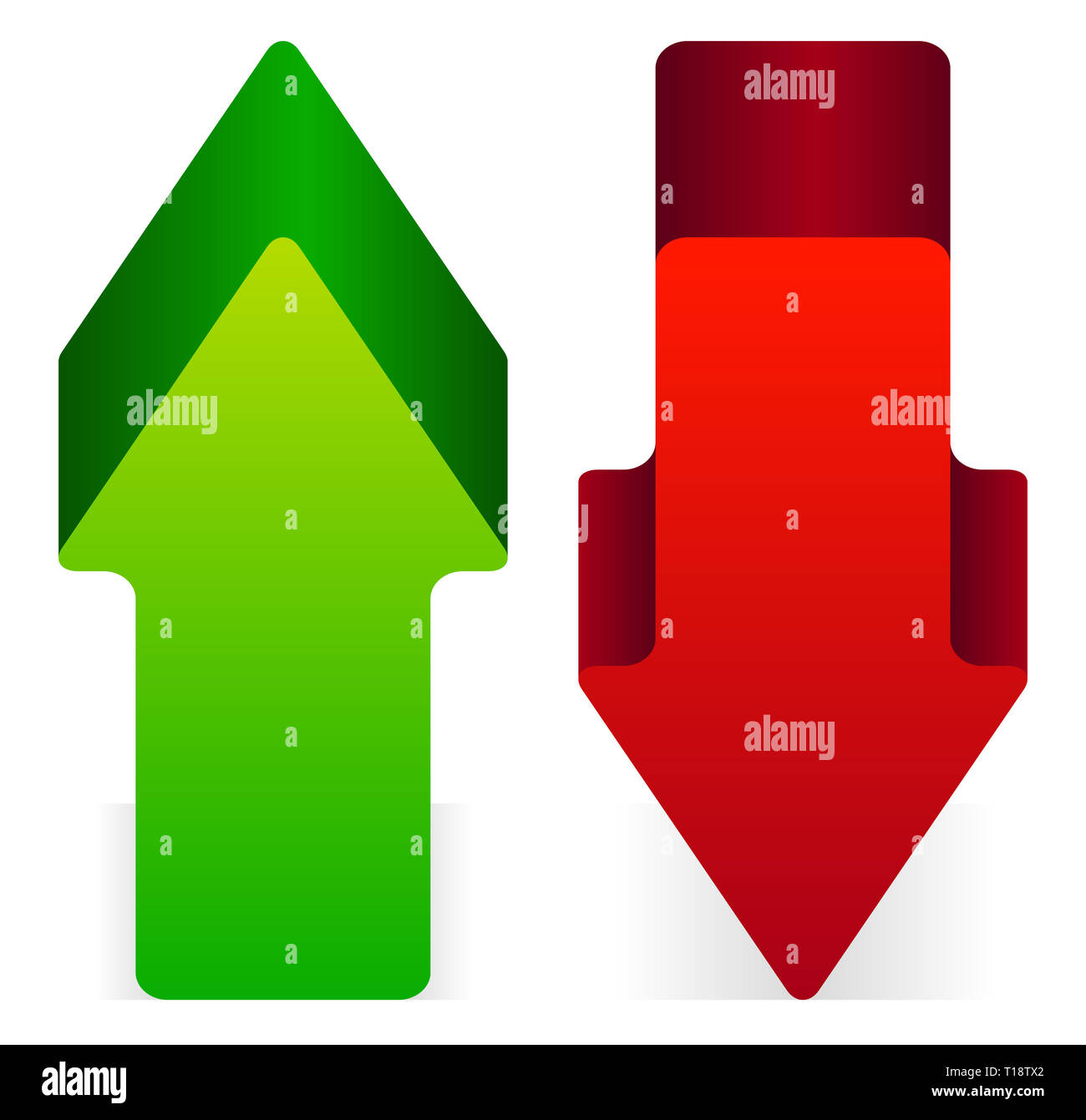 Upside down arrow Cut Out Stock Images & Pictures - Alamy