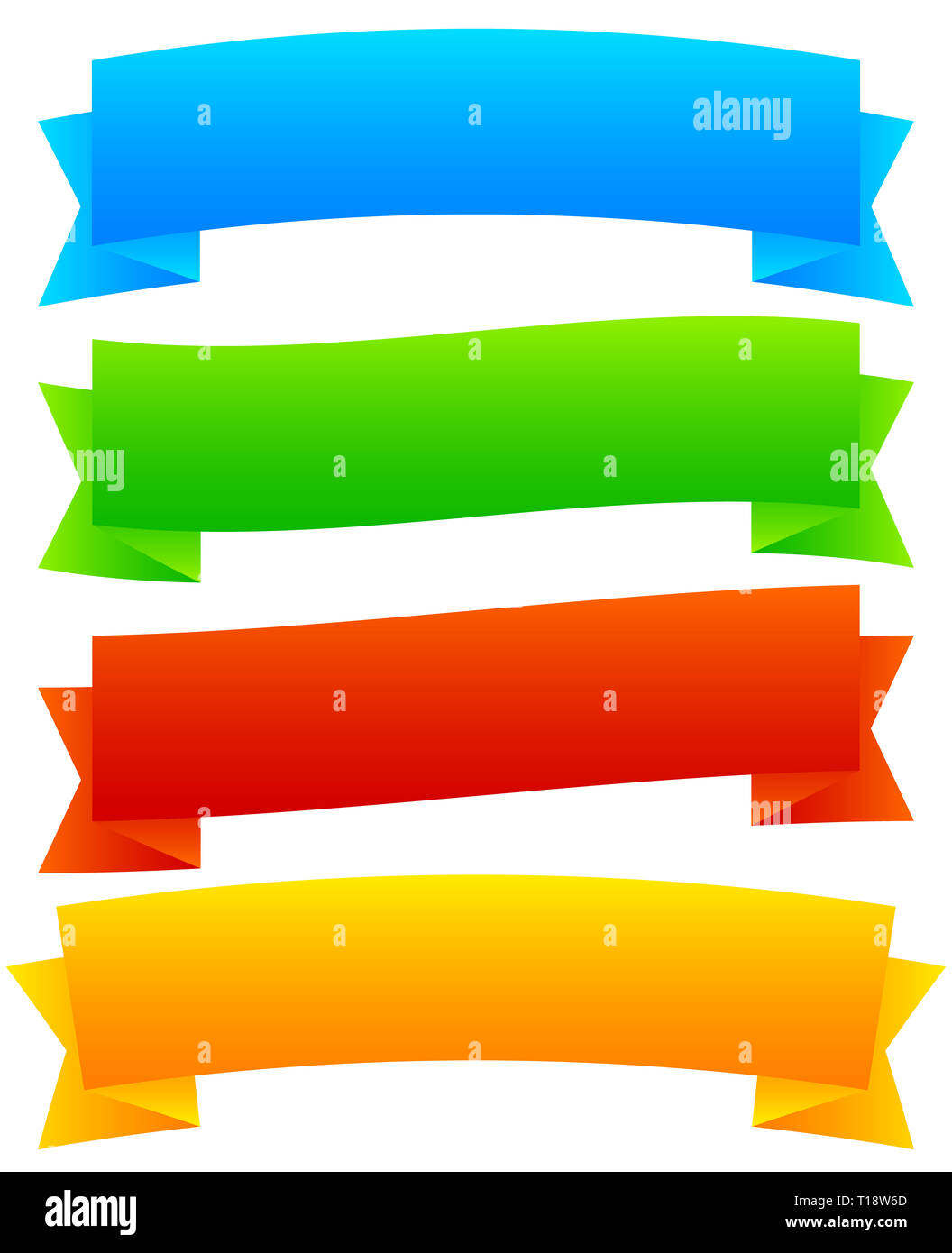 Wide, blank horizontal banners. 4 colors included. Vector Stock Photo ...