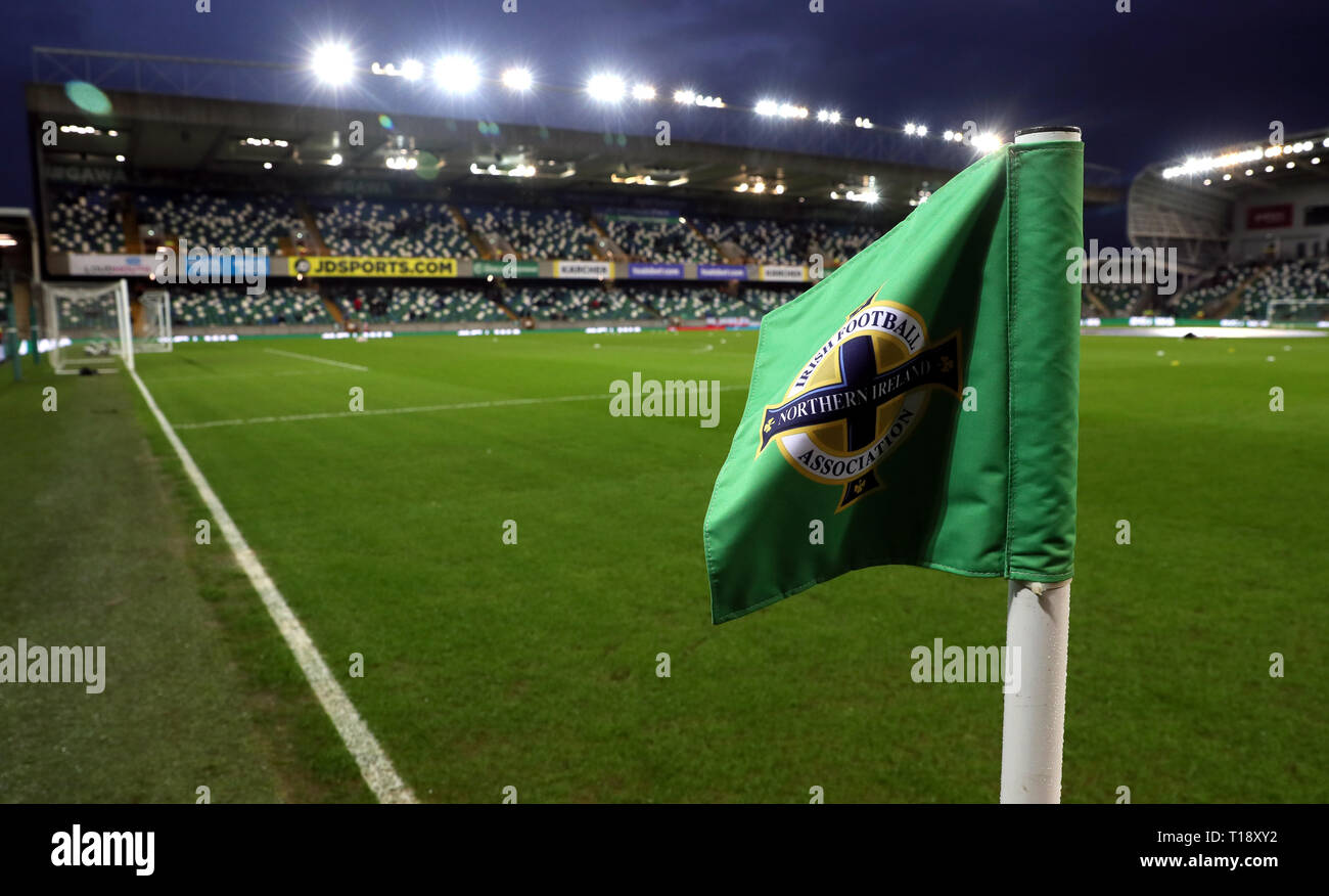 General view of the stadium before the UEFA Euro 2020 Qualifying, Group C match at Windsor Park, Belfast. Stock Photo