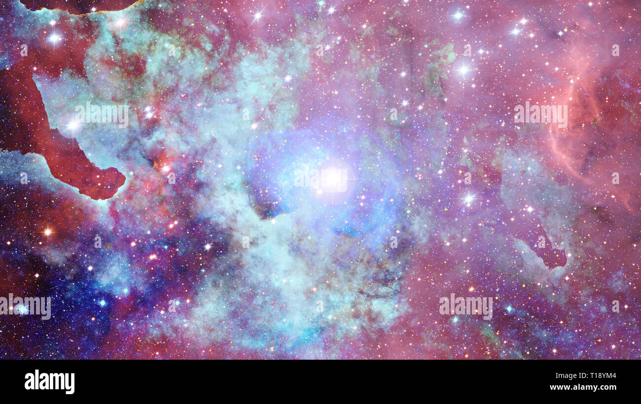 Nebula and stars in deep space. Fasciniting galaxy. Elements of this ...