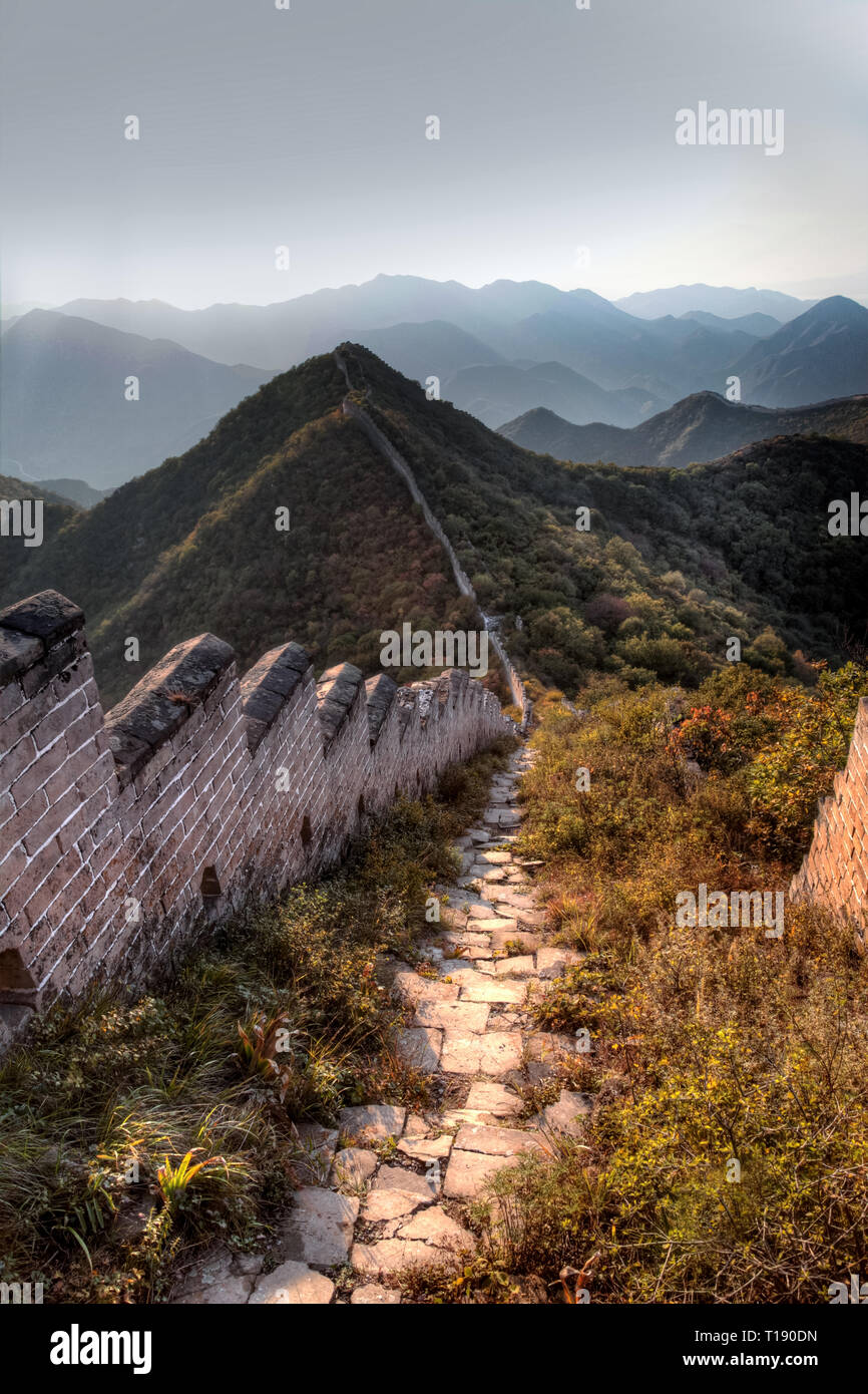 Unrestored Section of the Great Wall of China Photos