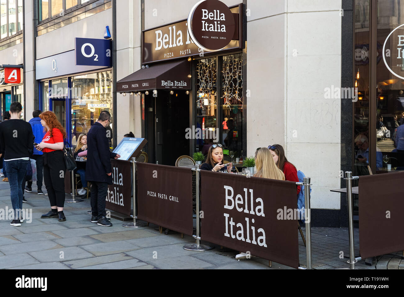 Bella Italia restaurant on Strand, London England United Kingdom UK Stock Photo