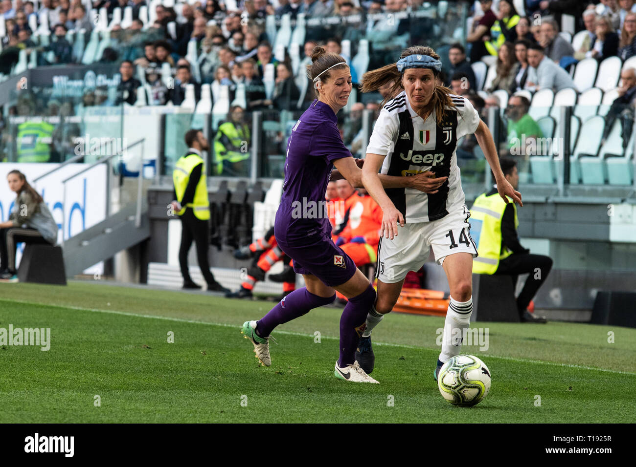 Turin, Italy. 24th Mar, 2019. Sofie Pedersen of Juventus Women during