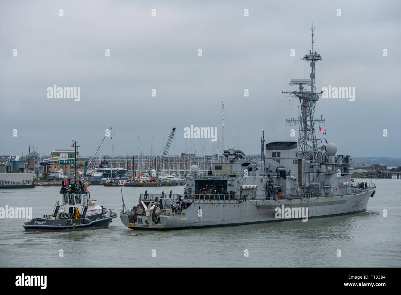 The French Navy (Marine Nationale) warship FS La MottePicquet (D645