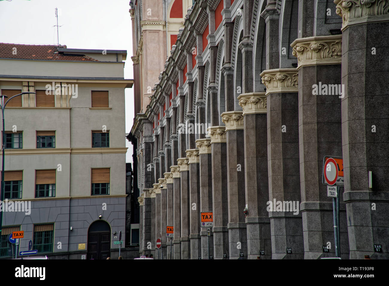 Torino, Italy, 17.03.2019 facade of Architecture building in