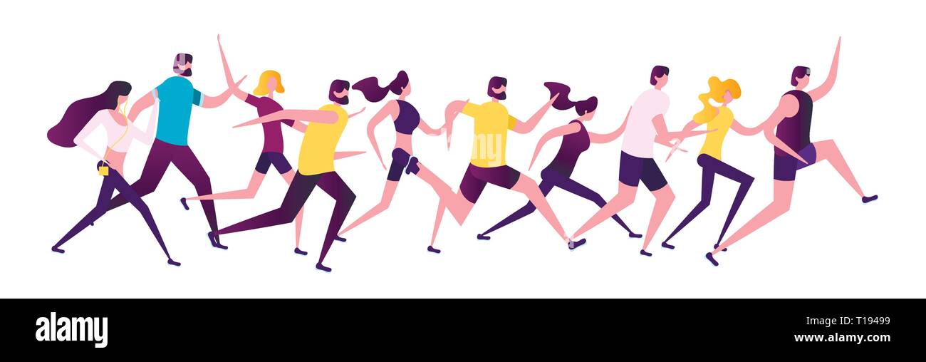 Business people running. Stock Vector