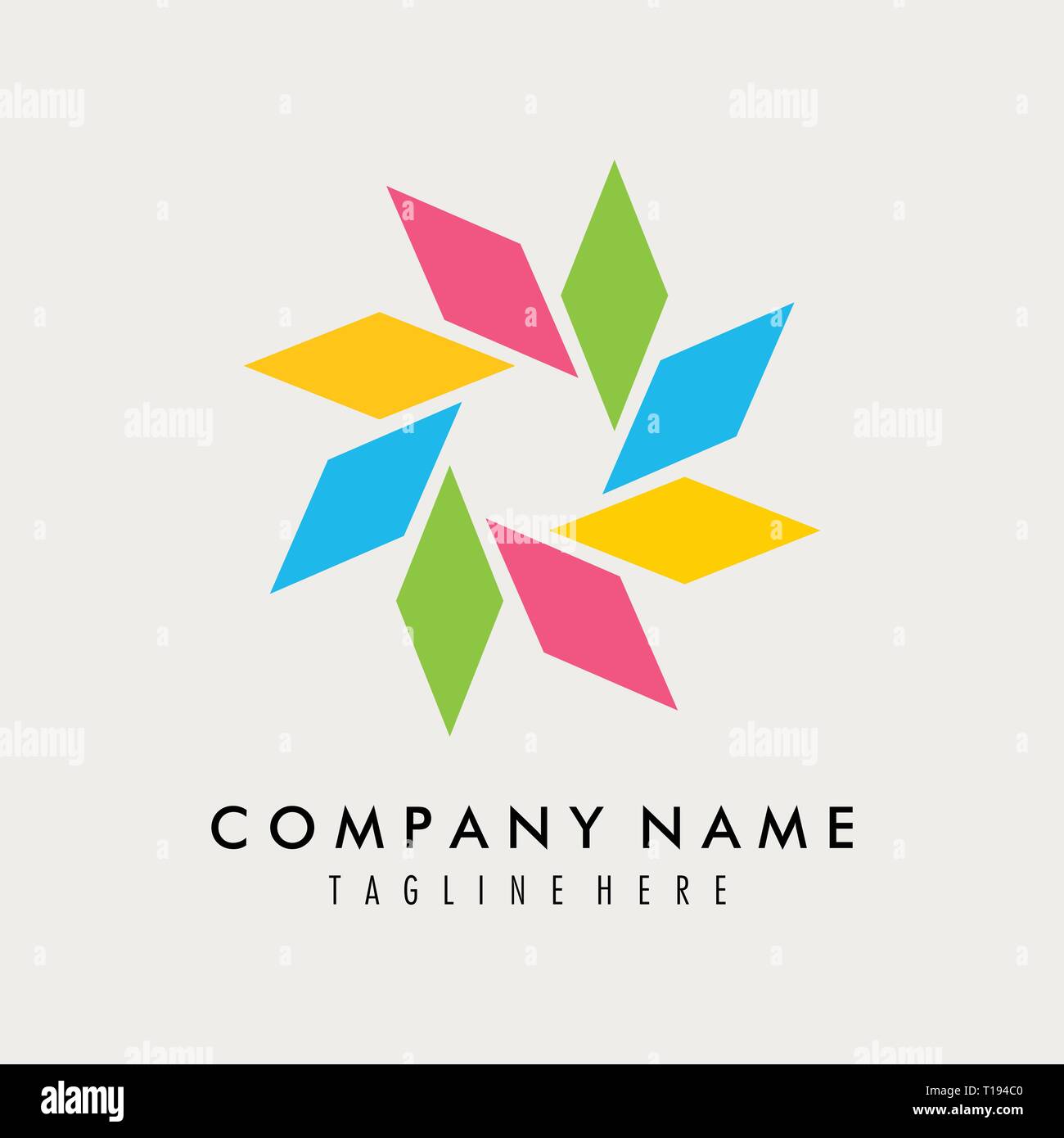 colorful abstract flower logo Stock Vector