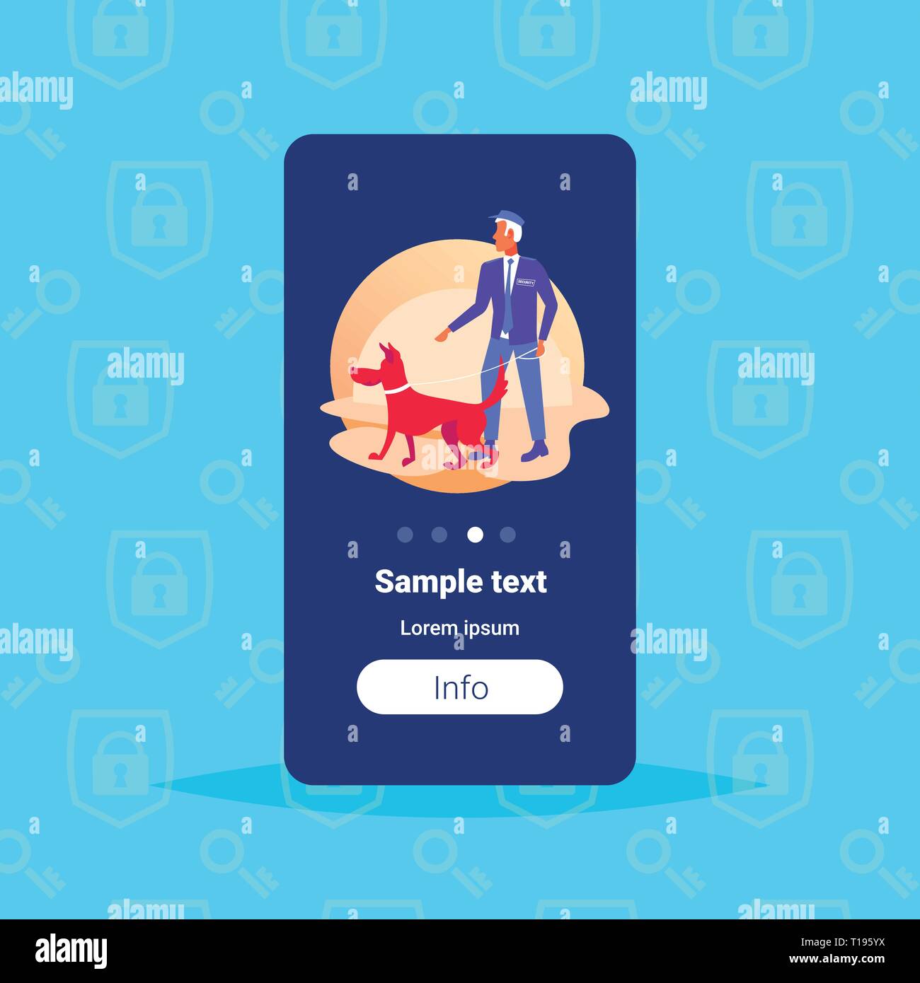 security guard walking with dog men in uniform with animal partner