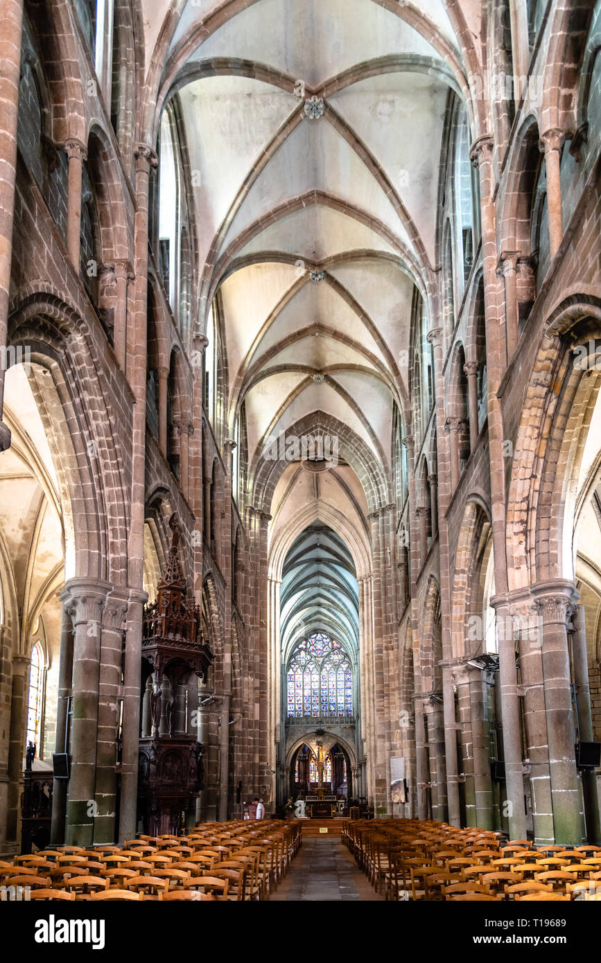 Cathedral of dol de bretagne france hires stock photography and images