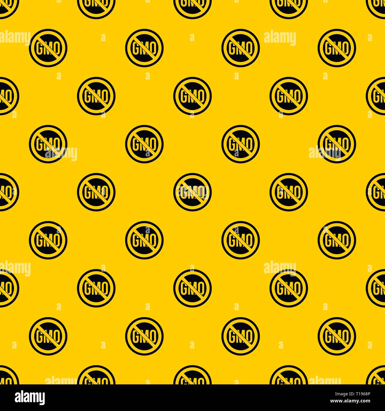Stop GMO pattern vector Stock Vector