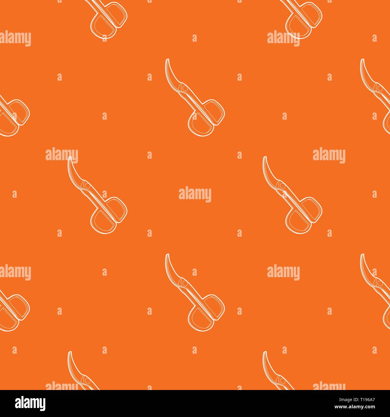 Scissors pattern vector orange Stock Vector