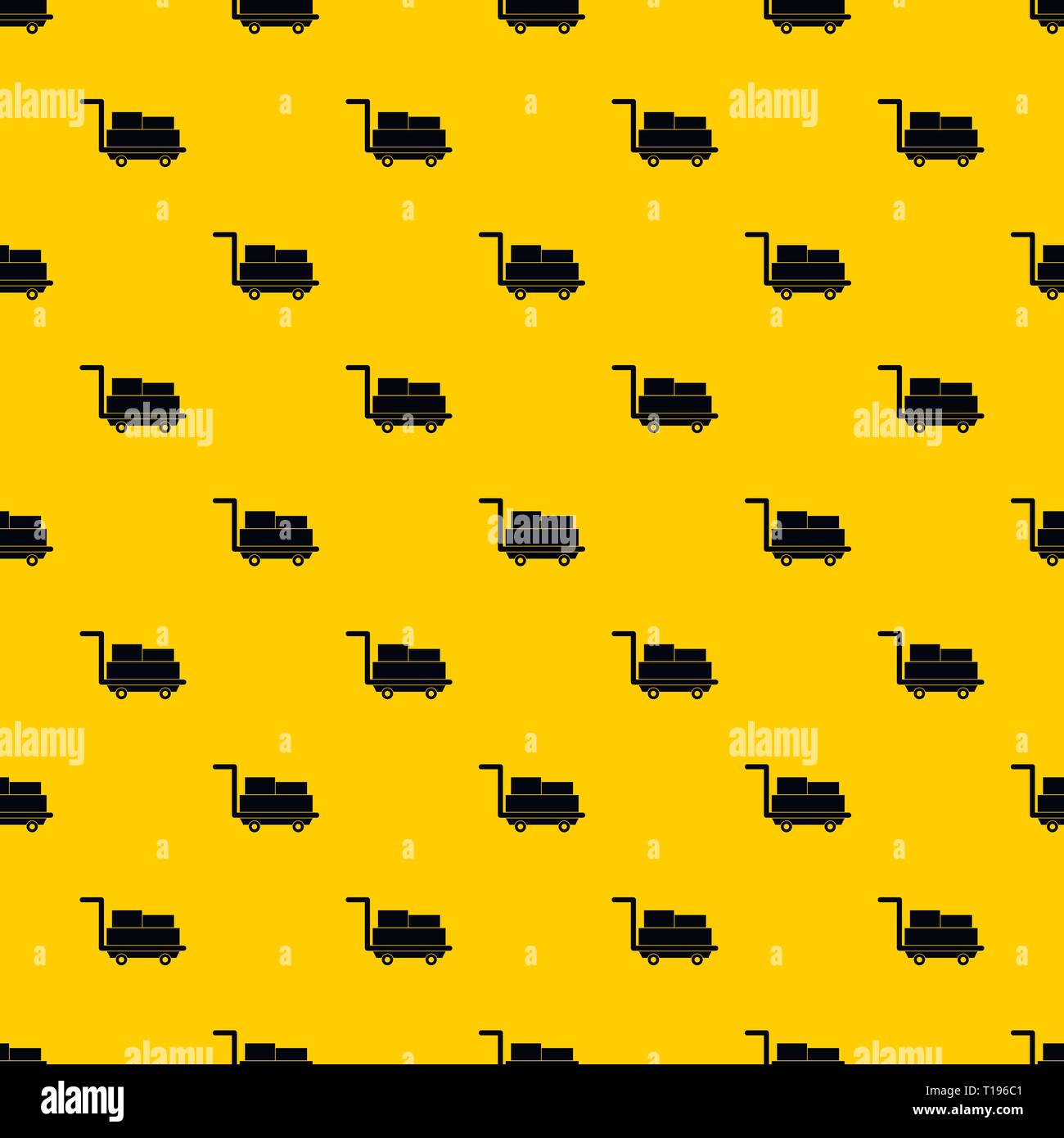 Cart with luggage pattern vector Stock Vector