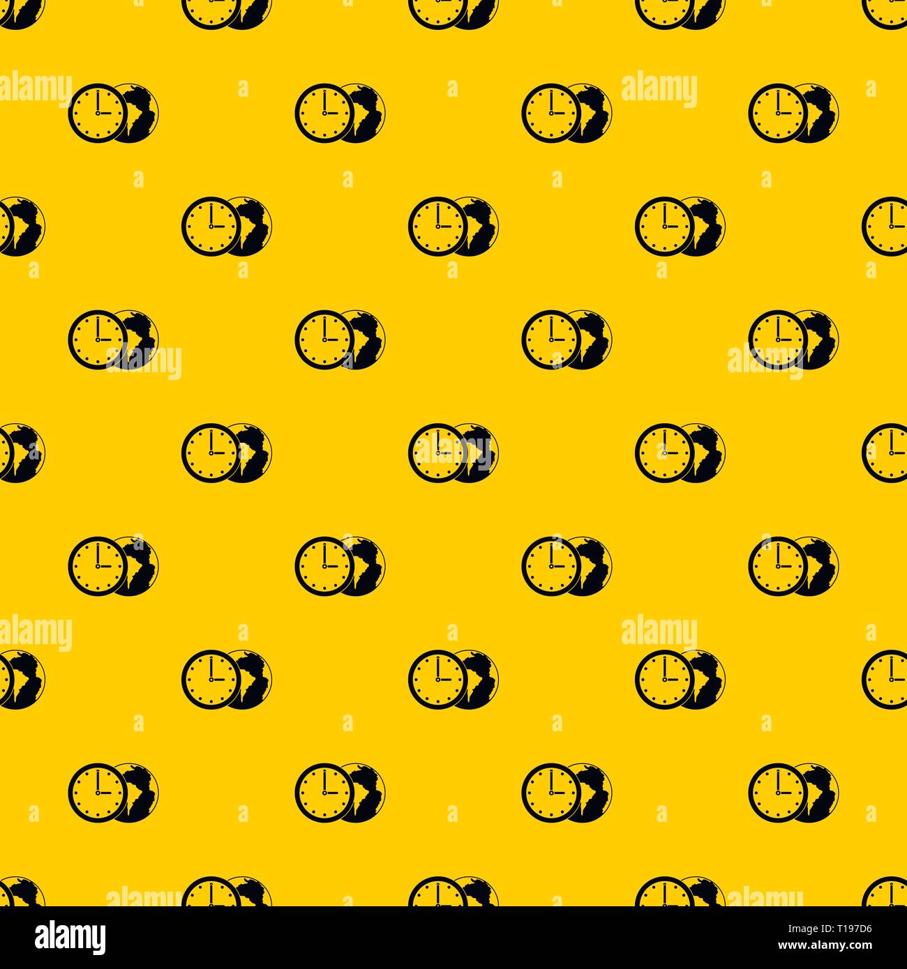 World planet with watch pattern vector Stock Vector