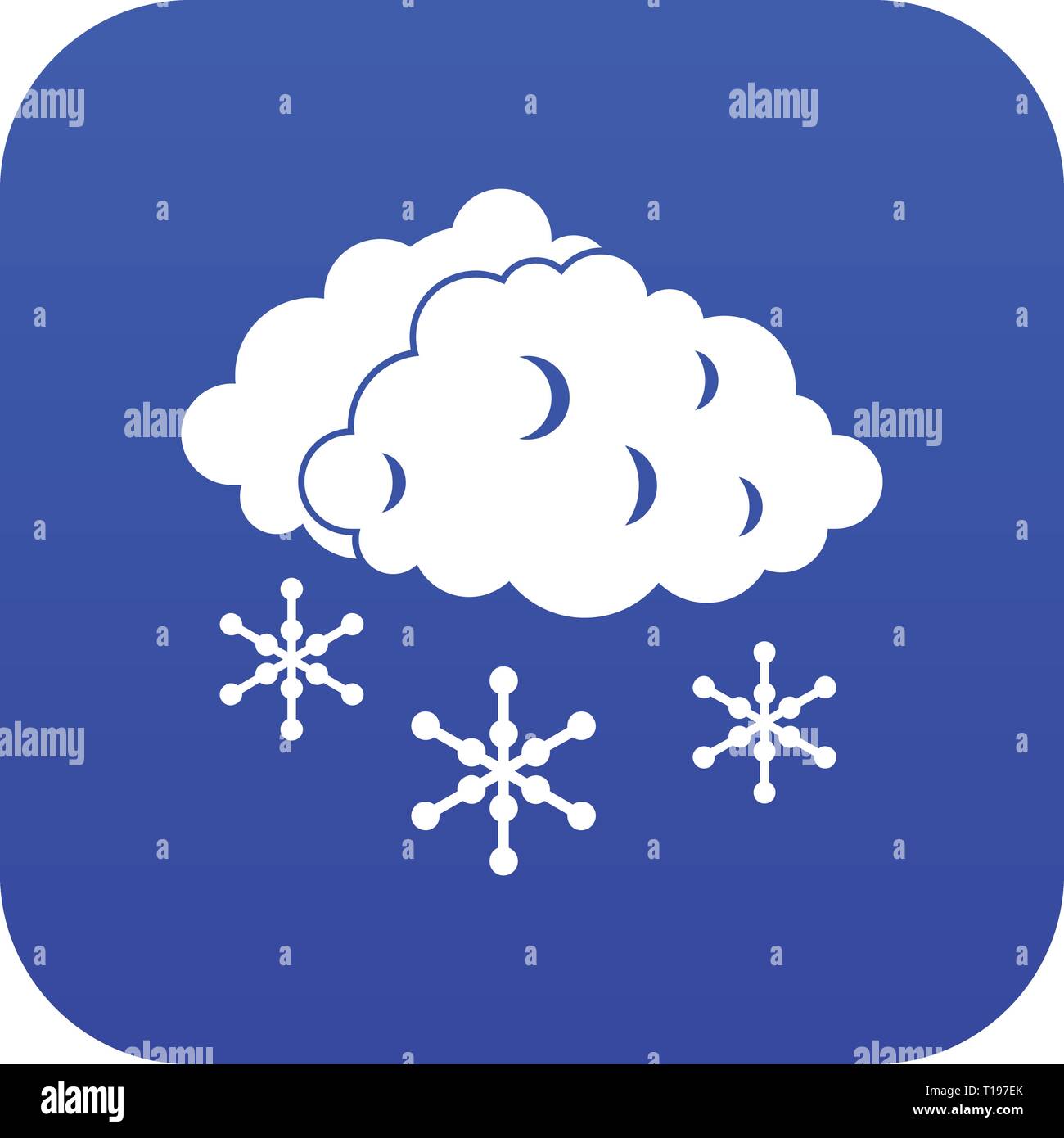 Clouds and snow icon digital blue Stock Vector Image & Art - Alamy