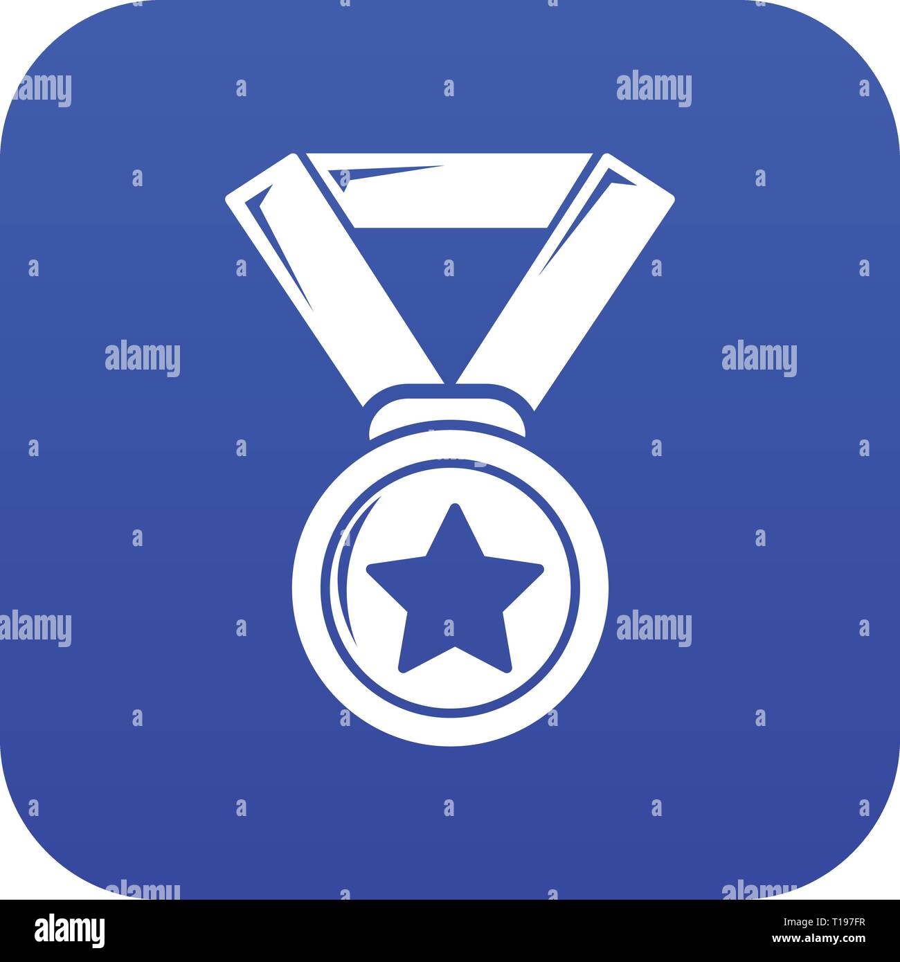 Hockey champion medal icon blue vector Stock Vector Image & Art - Alamy
