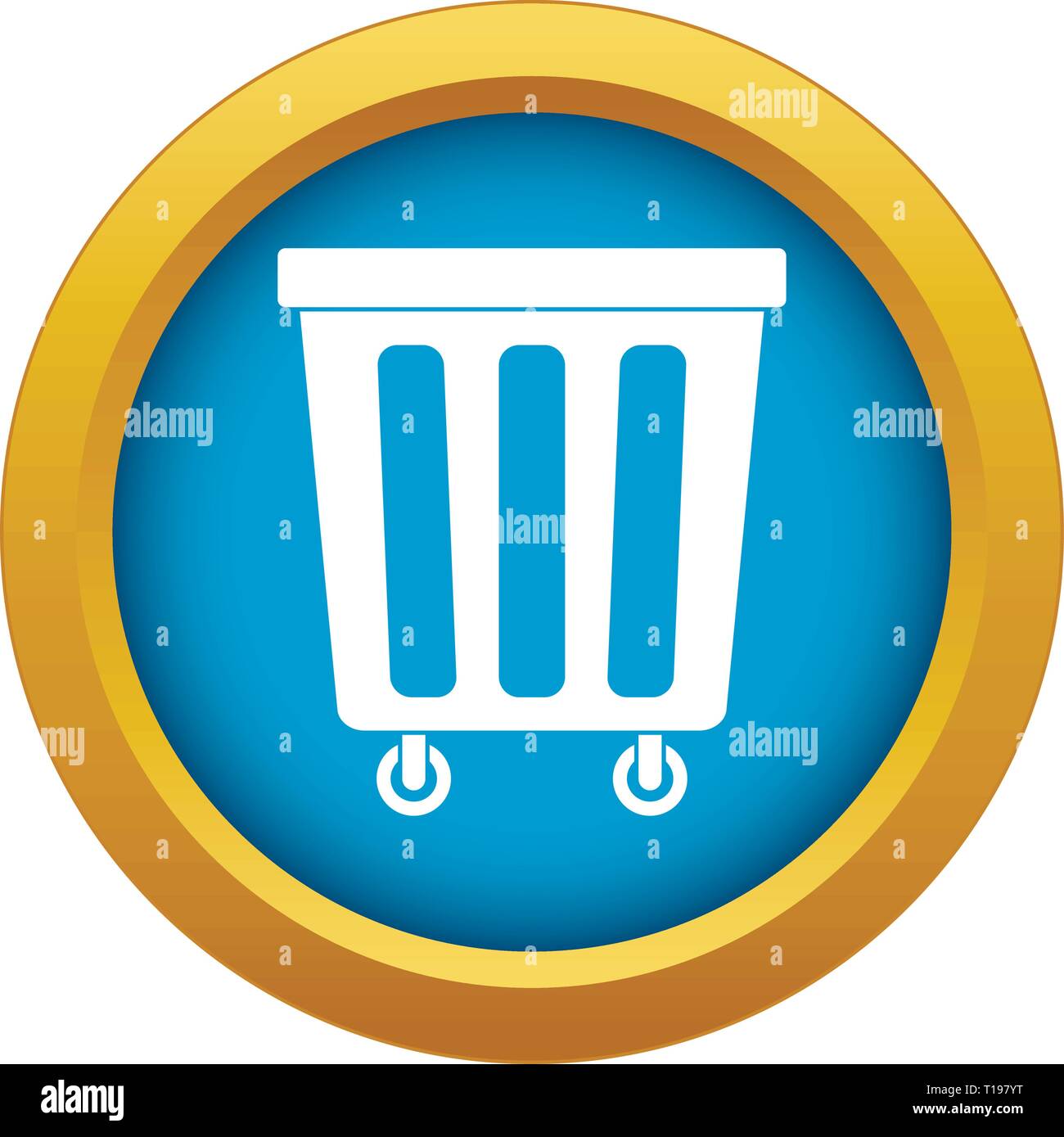 Outdoor plastic trash can icon blue vector isolated Stock Vector Image ...
