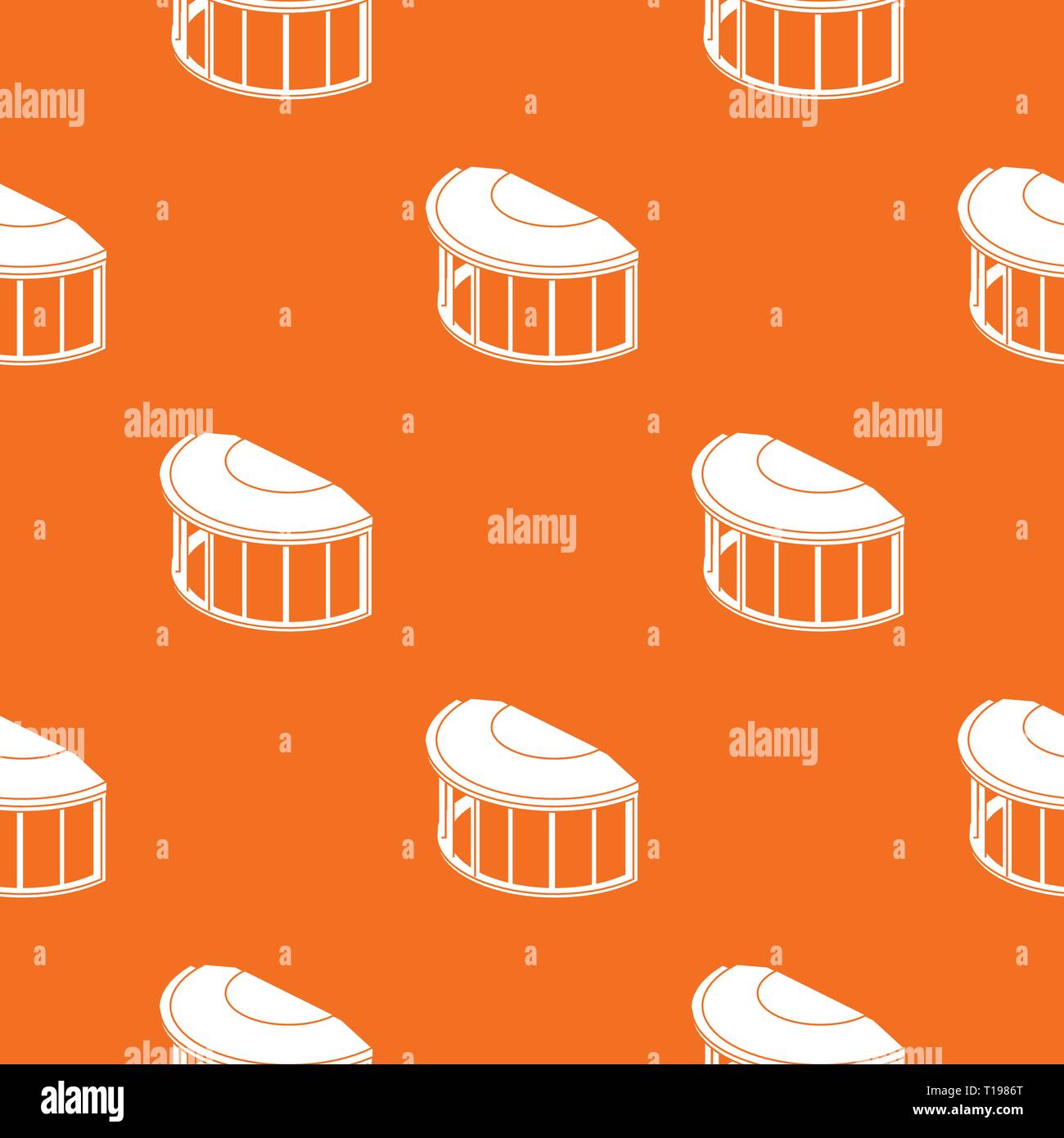 Window frame pattern vector orange Stock Vector