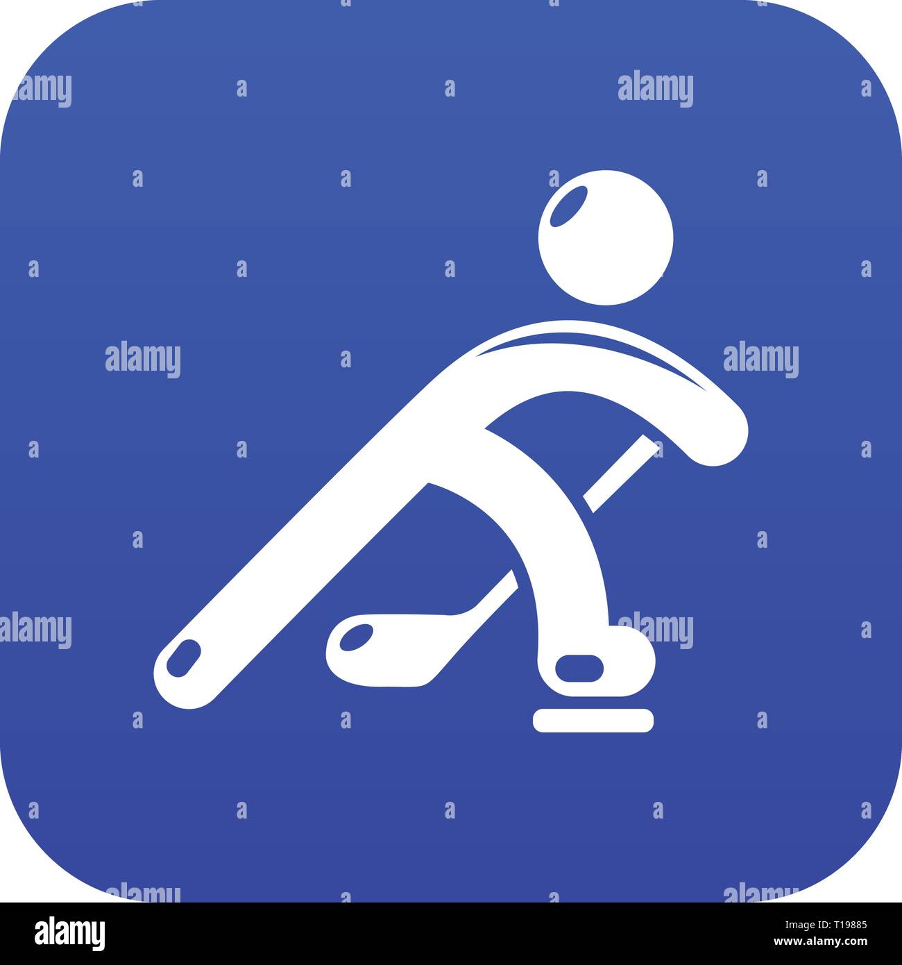 Hockey player icon blue vector Stock Vector Image & Art - Alamy