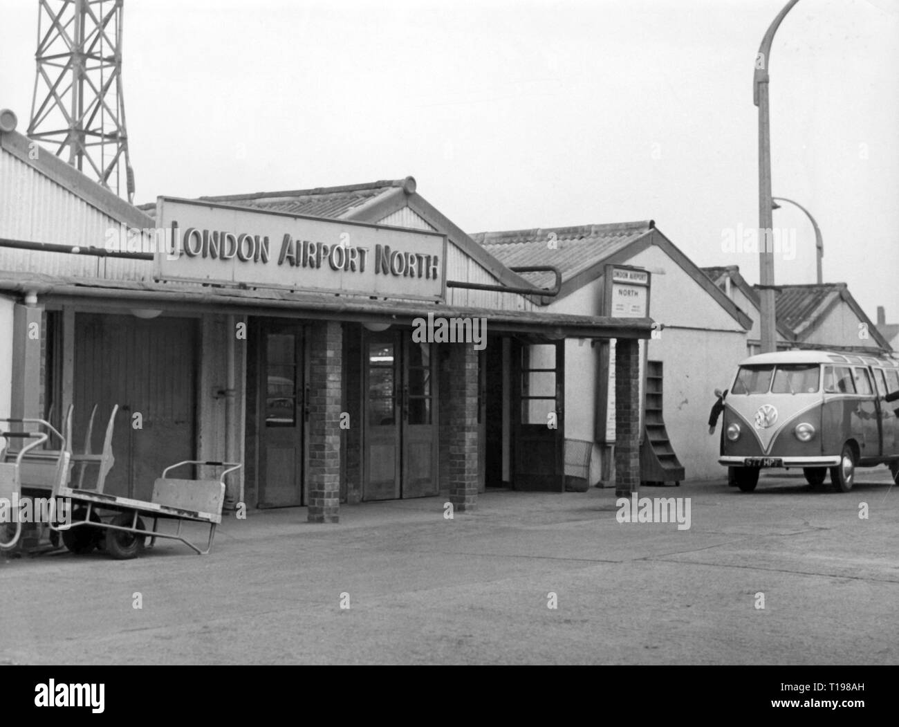 transport / transportation, aviation, airport, London, Heathrow, old buildings at northern edge, exterior view, 16.2.1960, Additional-Rights-Clearance-Info-Not-Available Stock Photo