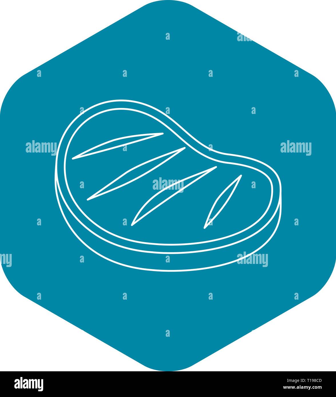 Grilled beef steak icon, outline style Stock Vector Image & Art - Alamy