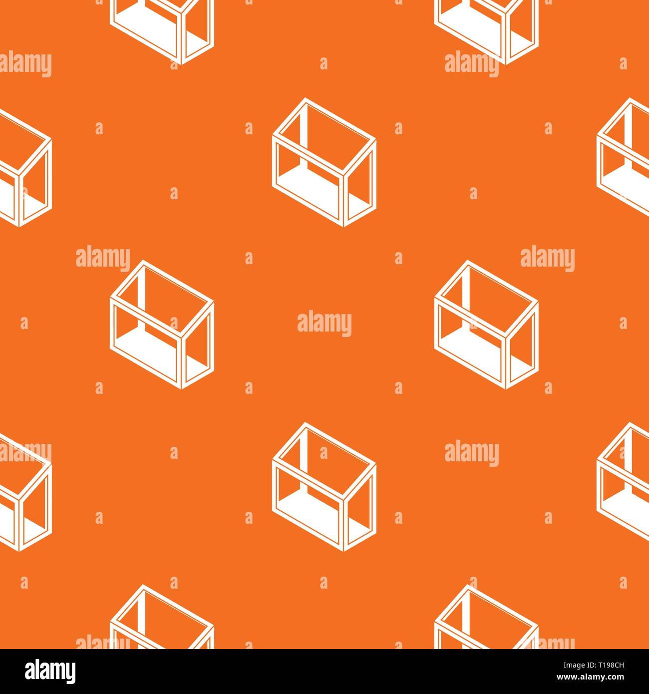 Balcony window frame pattern vector orange Stock Vector