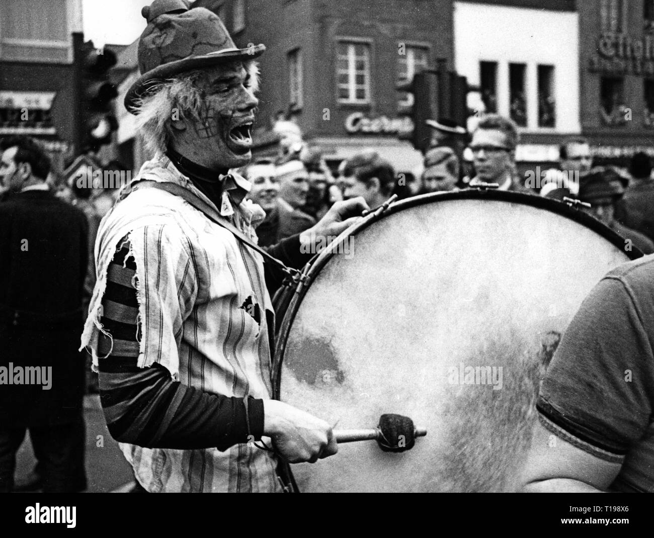festivities, carnival, Shrove Monday procession, Rhineland, Germany, 1950s, Additional-Rights-Clearance-Info-Not-Available Stock Photo