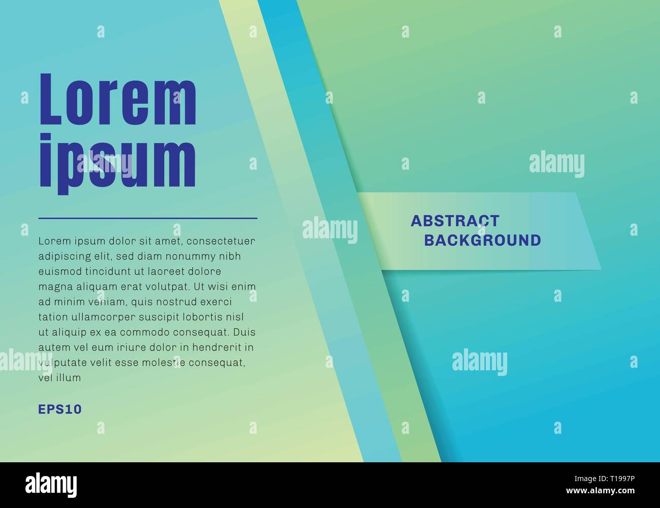 Abstract template green and blue bright gradient color background with ...