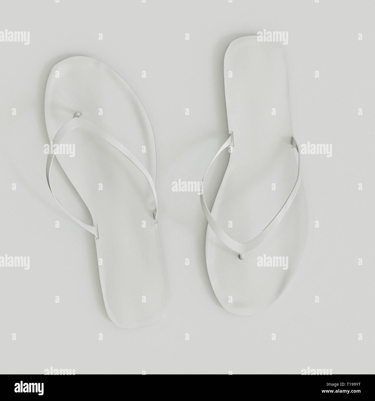 flip flops isolated on white background 3d illustration Stock Photo - Alamy