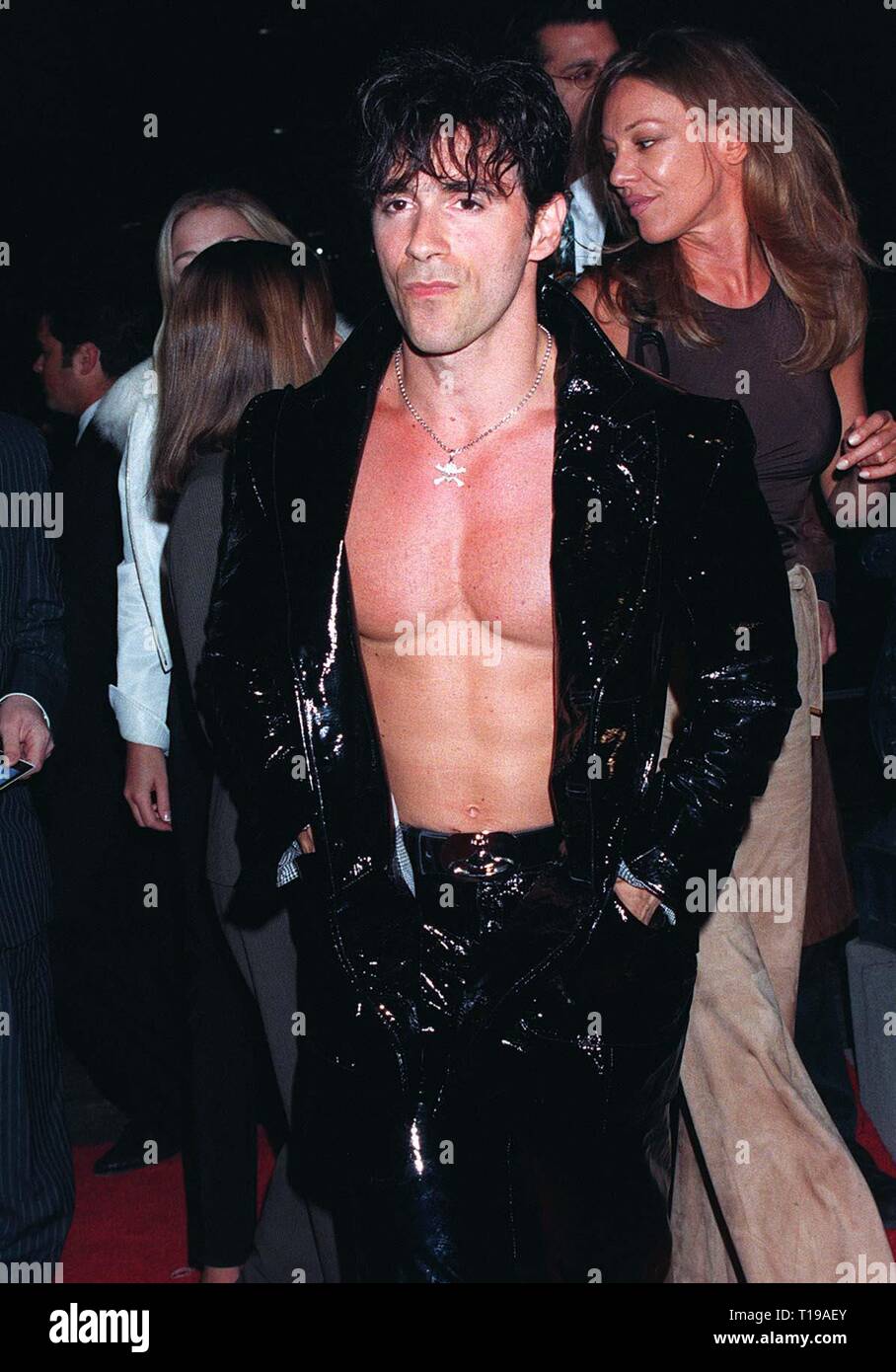 LOS ANGELES, CA. April 03, 1997:   Duran Duran star WARREN CUCCURULLO at the premiere in Los Angeles of "The Saint."  Pix: PAUL SMITH Stock Photo
