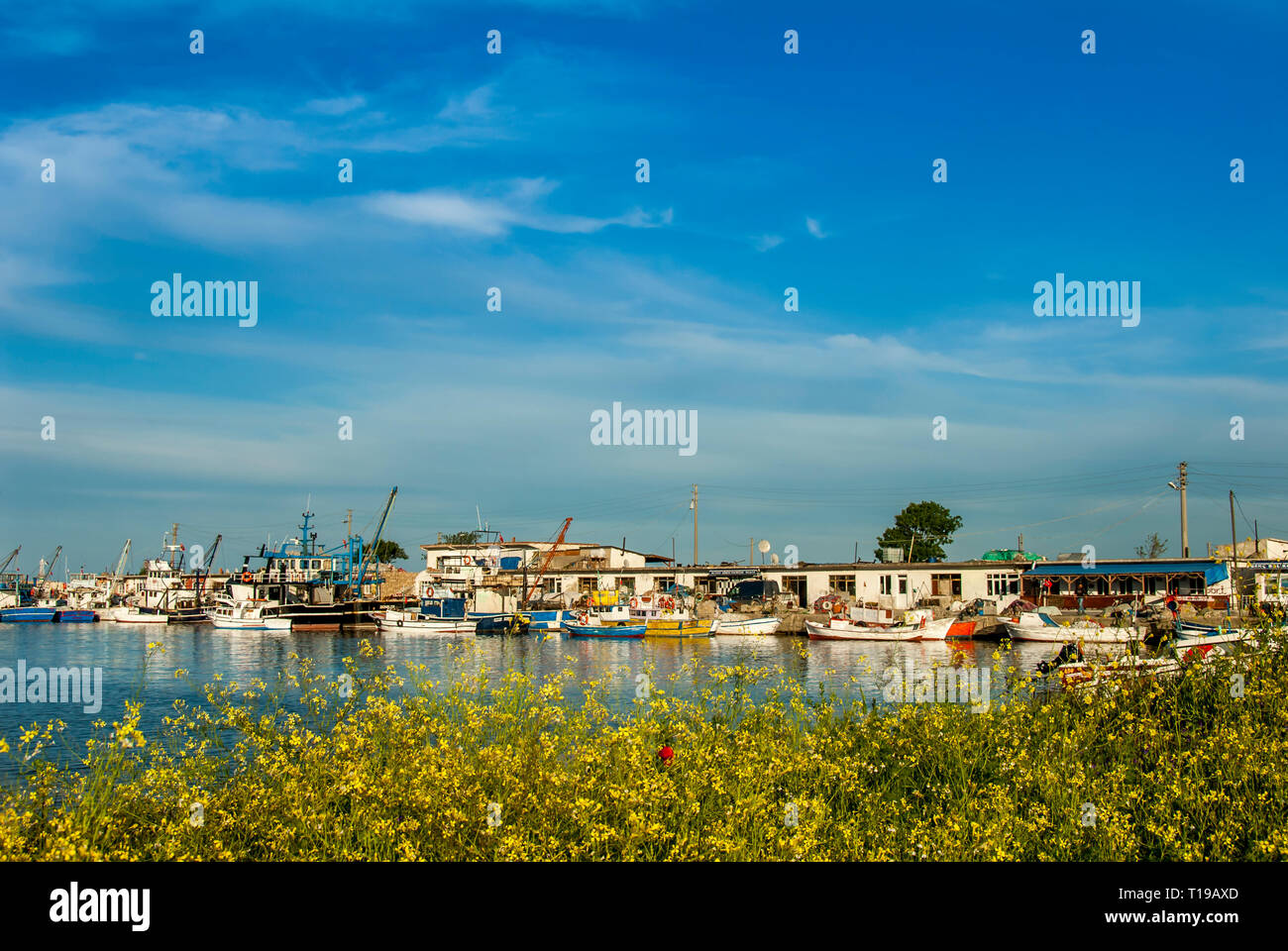 Kirklareli, Turkey, 19 May 2017: Kiyikoy Port and Boats, Vize Stock Photo