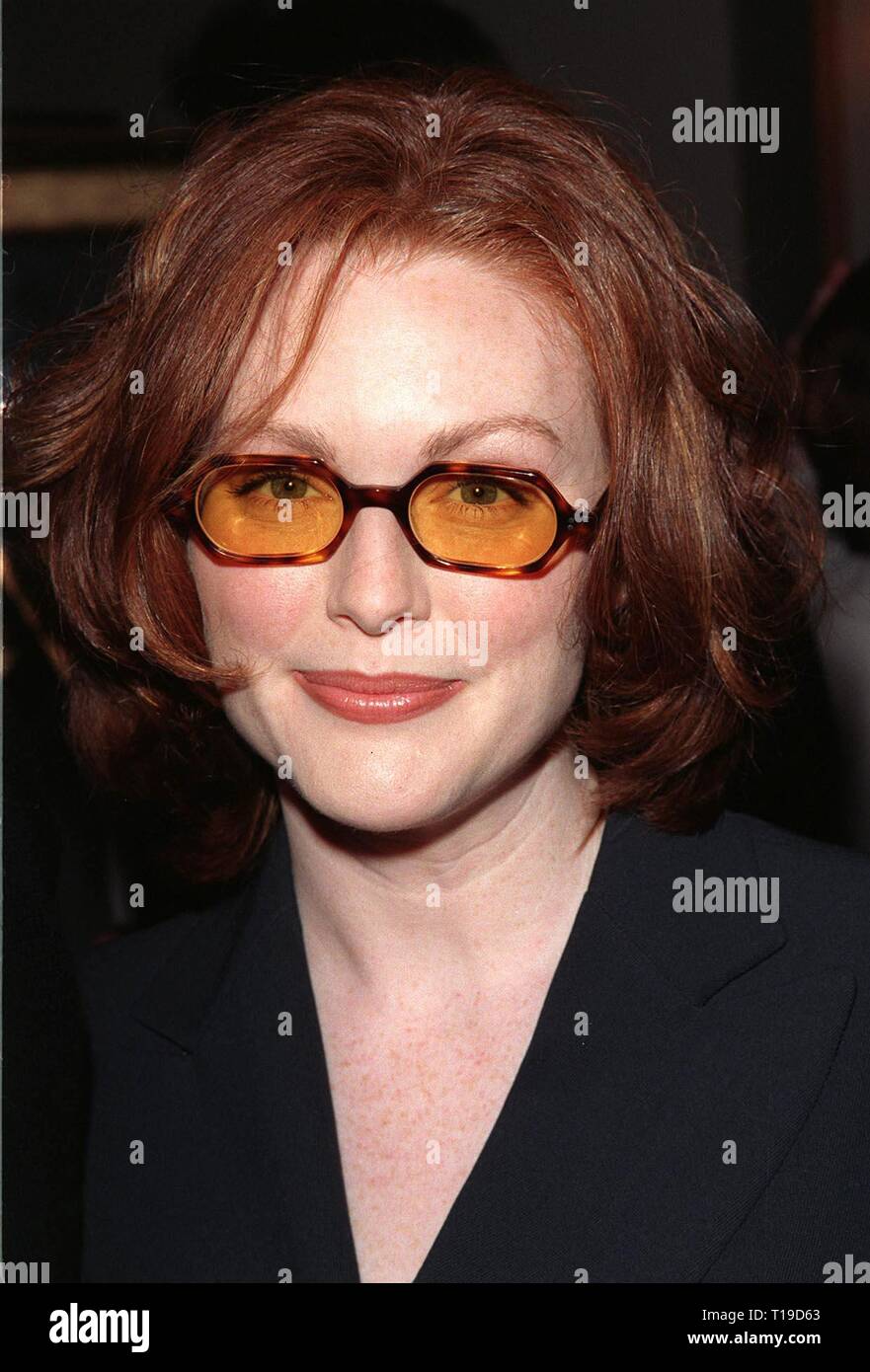LOS ANGELES, CA - January 13, 1998: Actress JULIANNE MOORE at the L.A. Film Critics Assoc. Awards where she won the Best Supporting Actress award for 'Boogie Nights.' Stock Photo