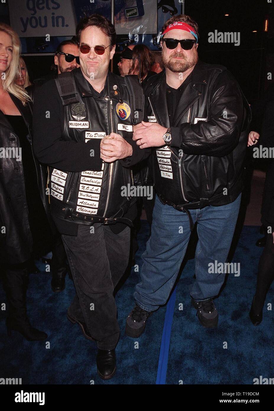 LOS ANGELES, CA - January 31, 1998: Actors DAN AYKROYD (left) & JOHN GOODMAN at the premiere of their new movie 'Blues Brothers 2000,' at Universal Amphitheatre, Hollywood. Stock Photo