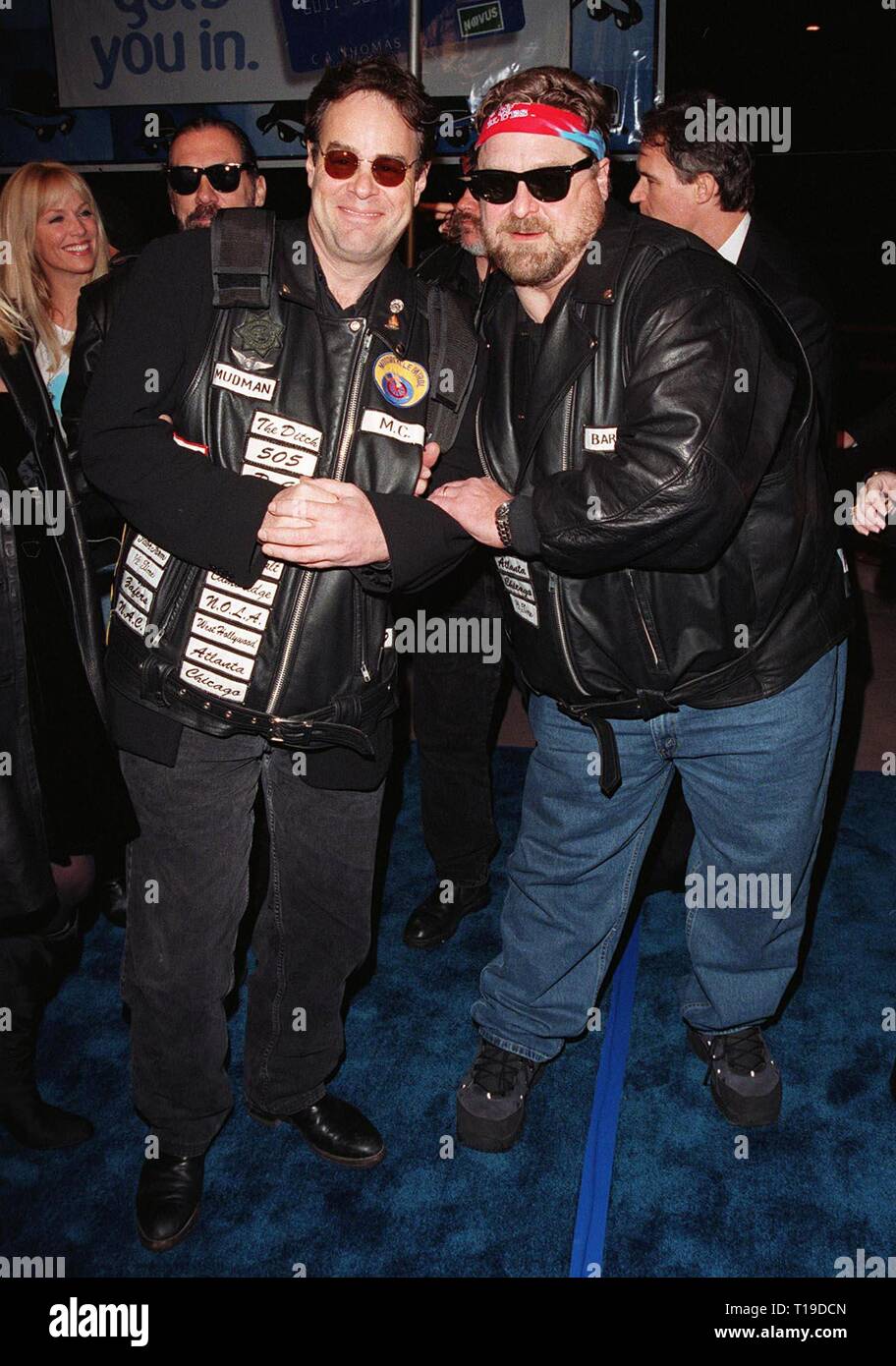 LOS ANGELES, CA - January 31, 1998: Actors DAN AYKROYD (left) & JOHN GOODMAN at the premiere of their new movie 'Blues Brothers 2000,' at Universal Amphitheatre, Hollywood. Stock Photo