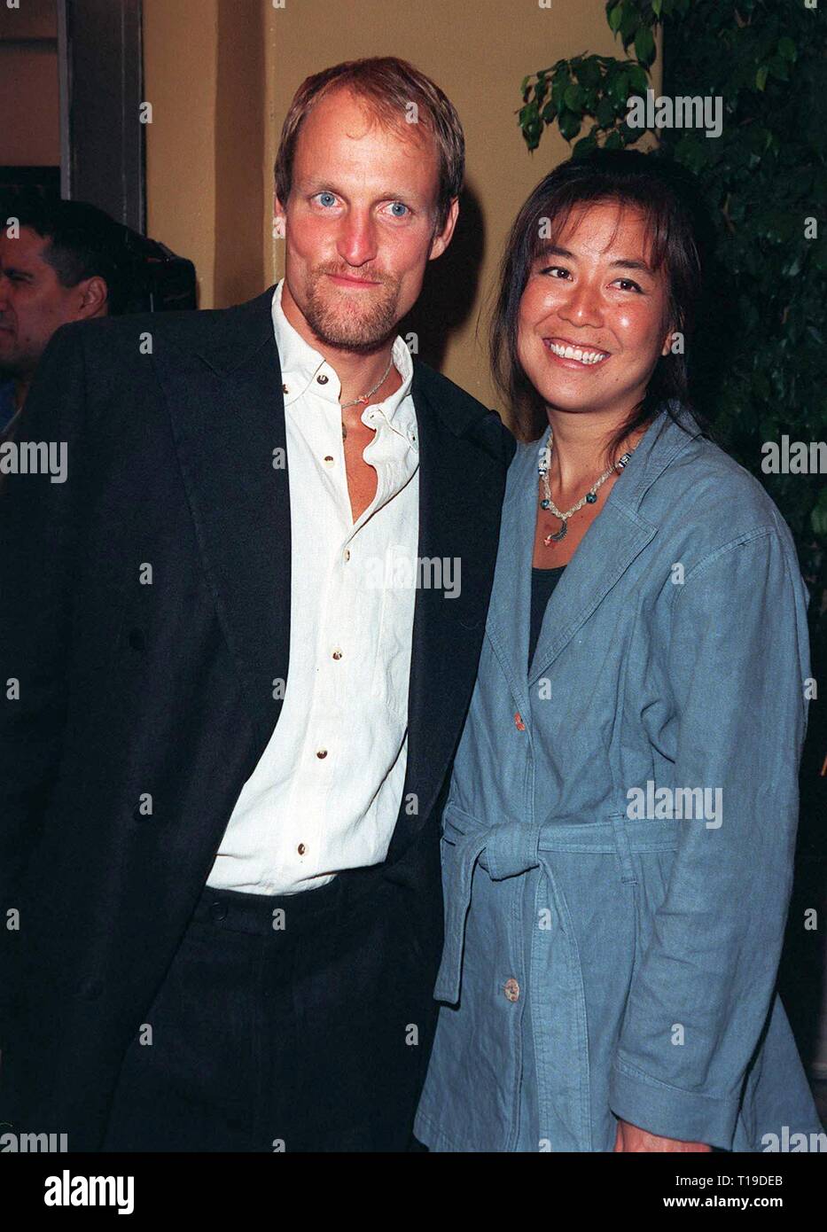 LOS ANGELES, CA February 17, 1998 Actor WOODY HARRELSON & wife at