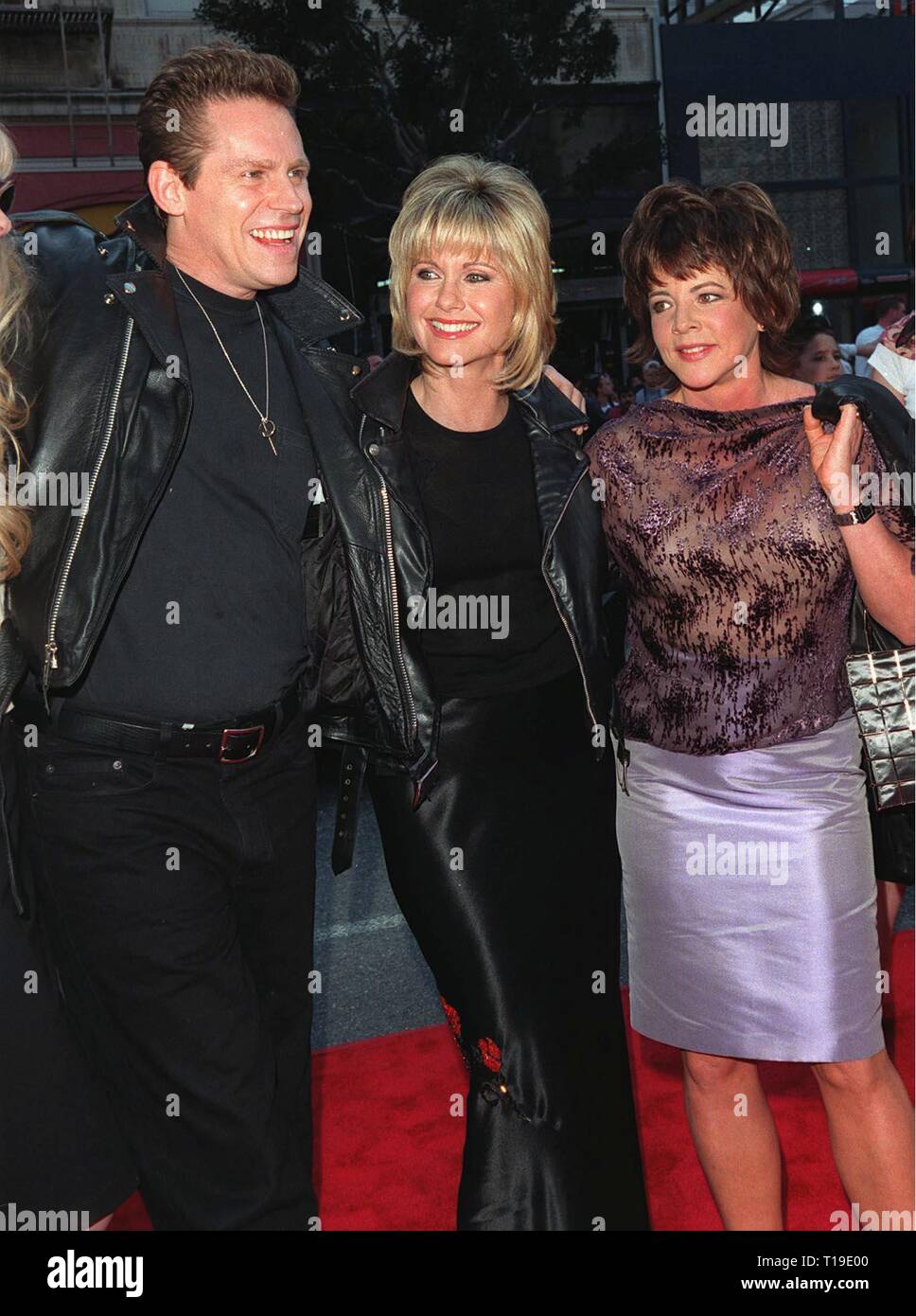 LOS ANGELES, CA - March 15, 1998: "Grease" stars OLIVIA NEWTON-JOHN, STOCKARD CHANNING and JEFF CONAWAY at 20th anniversary re-premiere of "Grease" at Mann's Chinese Theatre, Hollywood. Stock Photo