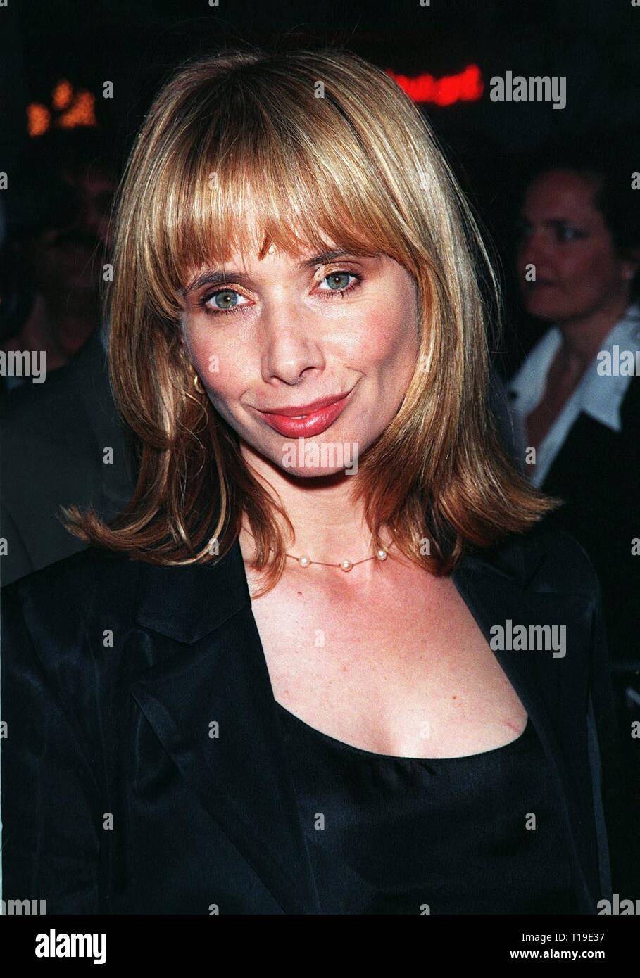 LOS ANGELES, CA - April 8, 1998: Actress ROSANNA ARQUETTE at the world premiere of 'City of Angels,' which stars Nicolas Cage & Meg Ryan. Stock Photo
