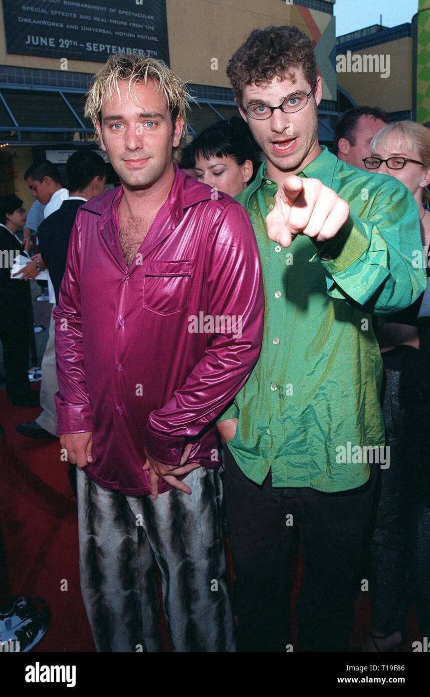 LOS ANGELES, CA - July 29, 1998: Actors TREY PARKER (left) & MATT STONE ...