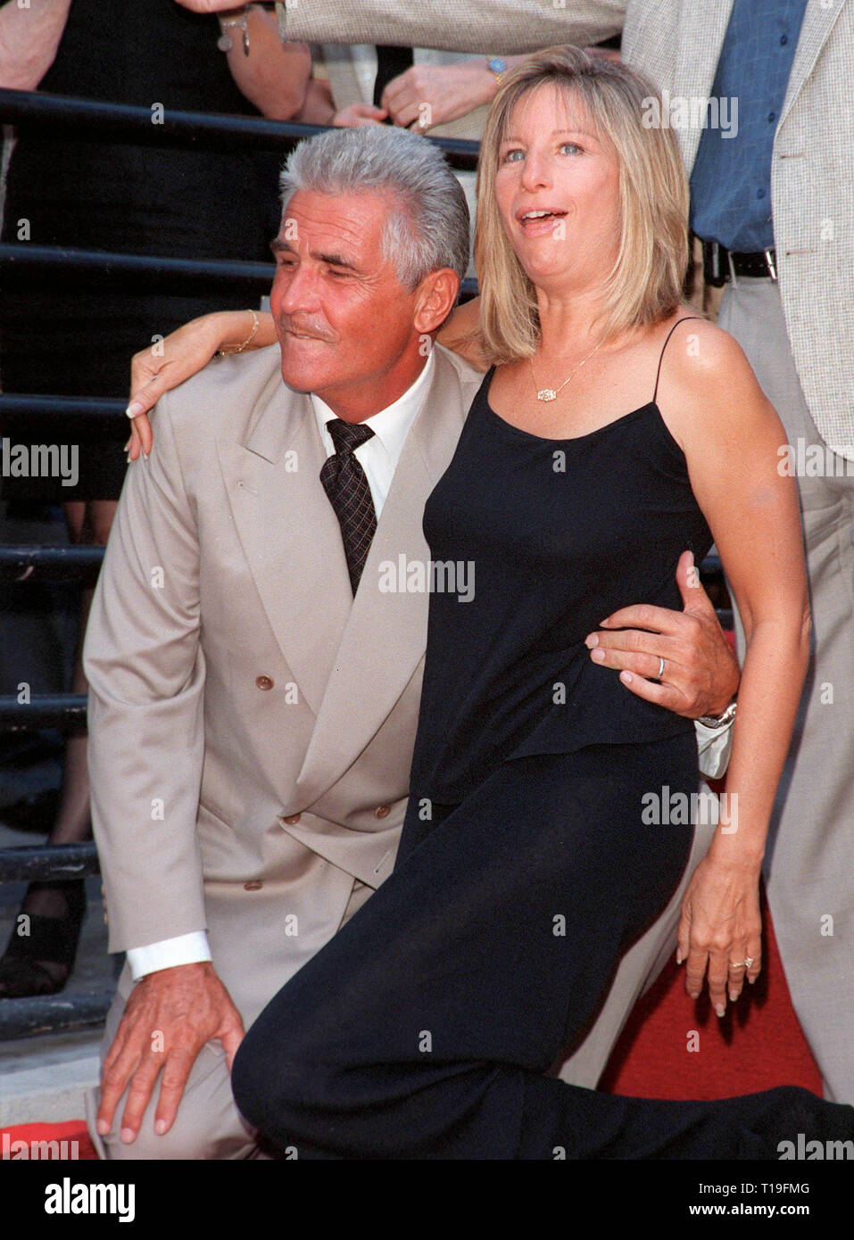 LOS ANGELES, CA - August 27, 1998: Actor JAMES BROLIN with actress/director wife BARBRA STREISAND in Hollywood where he was honored with the 2115th star on the Hollywood Walk of Fame. Stock Photo
