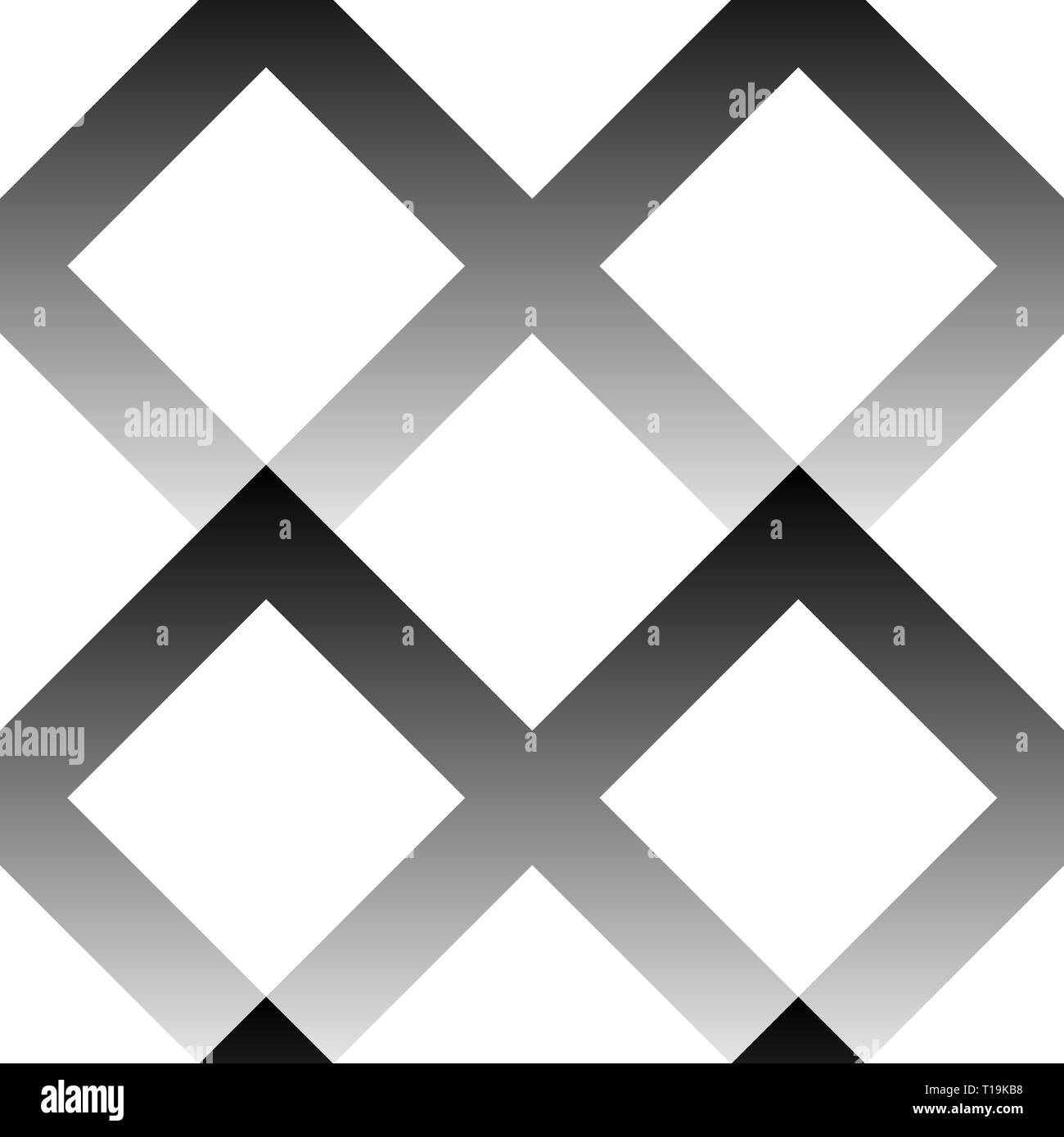Seamless pattern made of squares with gradient fills. Black and white ...