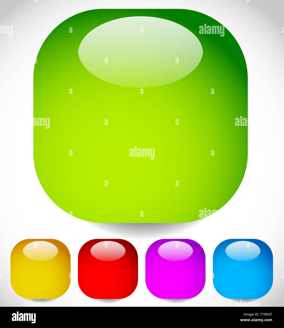 Blank rounded squares. Various colors included. Vector Stock Photo - Alamy