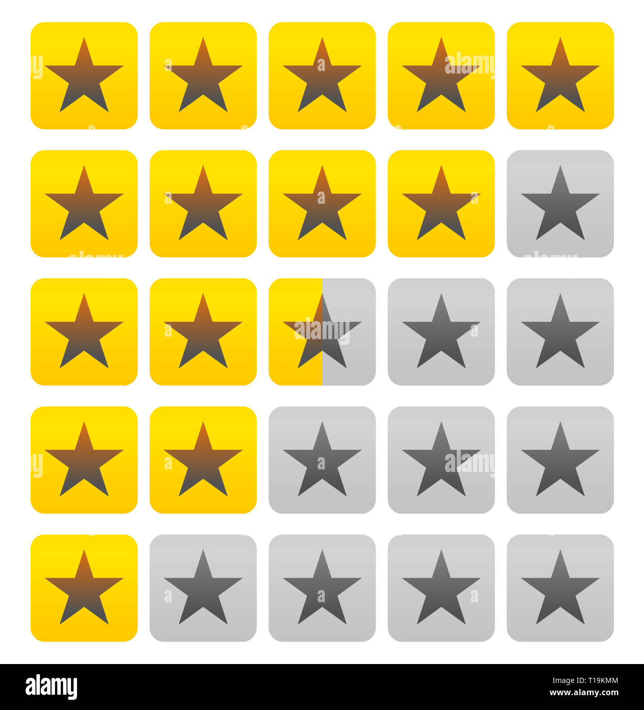 One half star rating hi-res stock photography and images - Alamy
