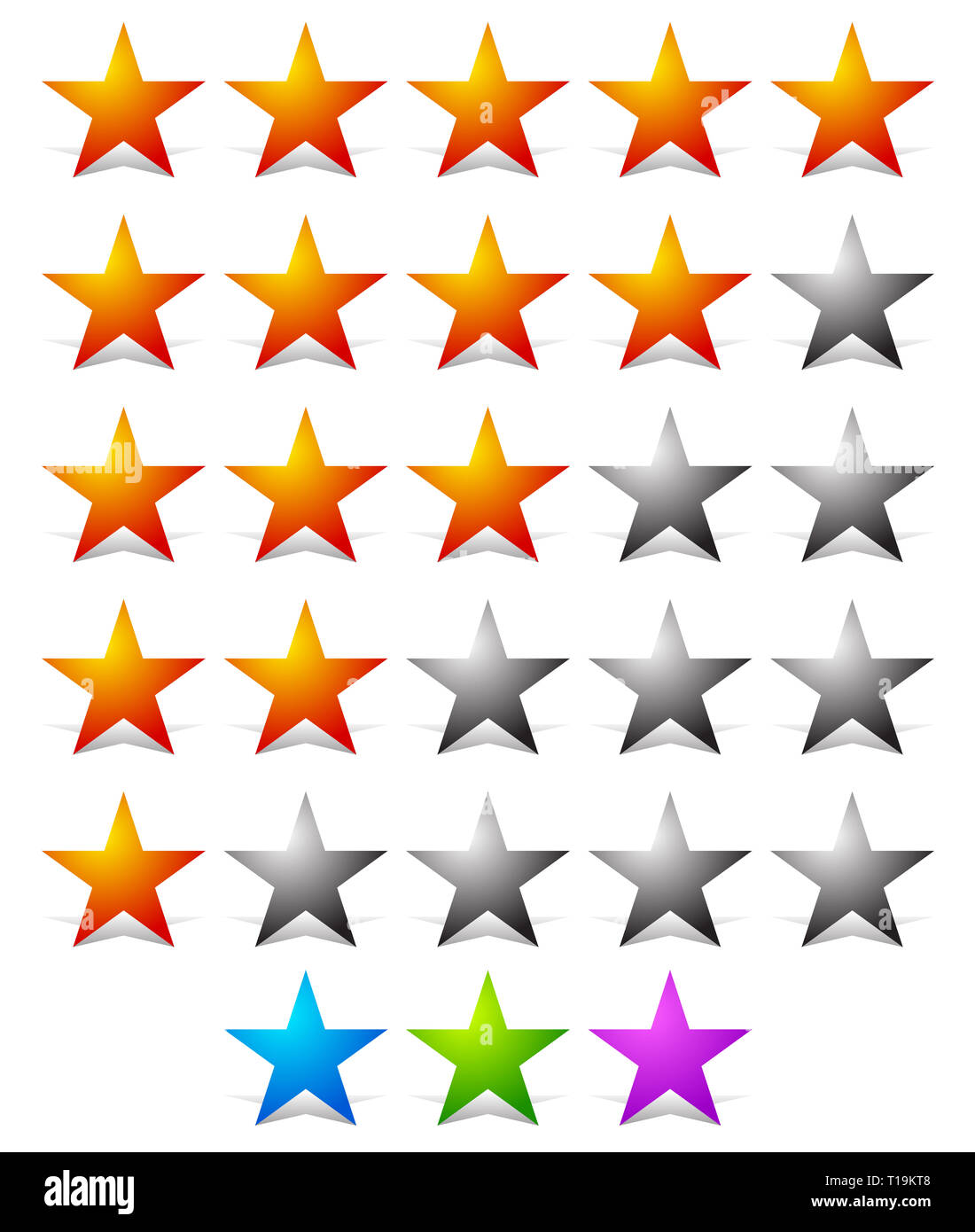 Stylish star rating template Stock Photo - Alamy