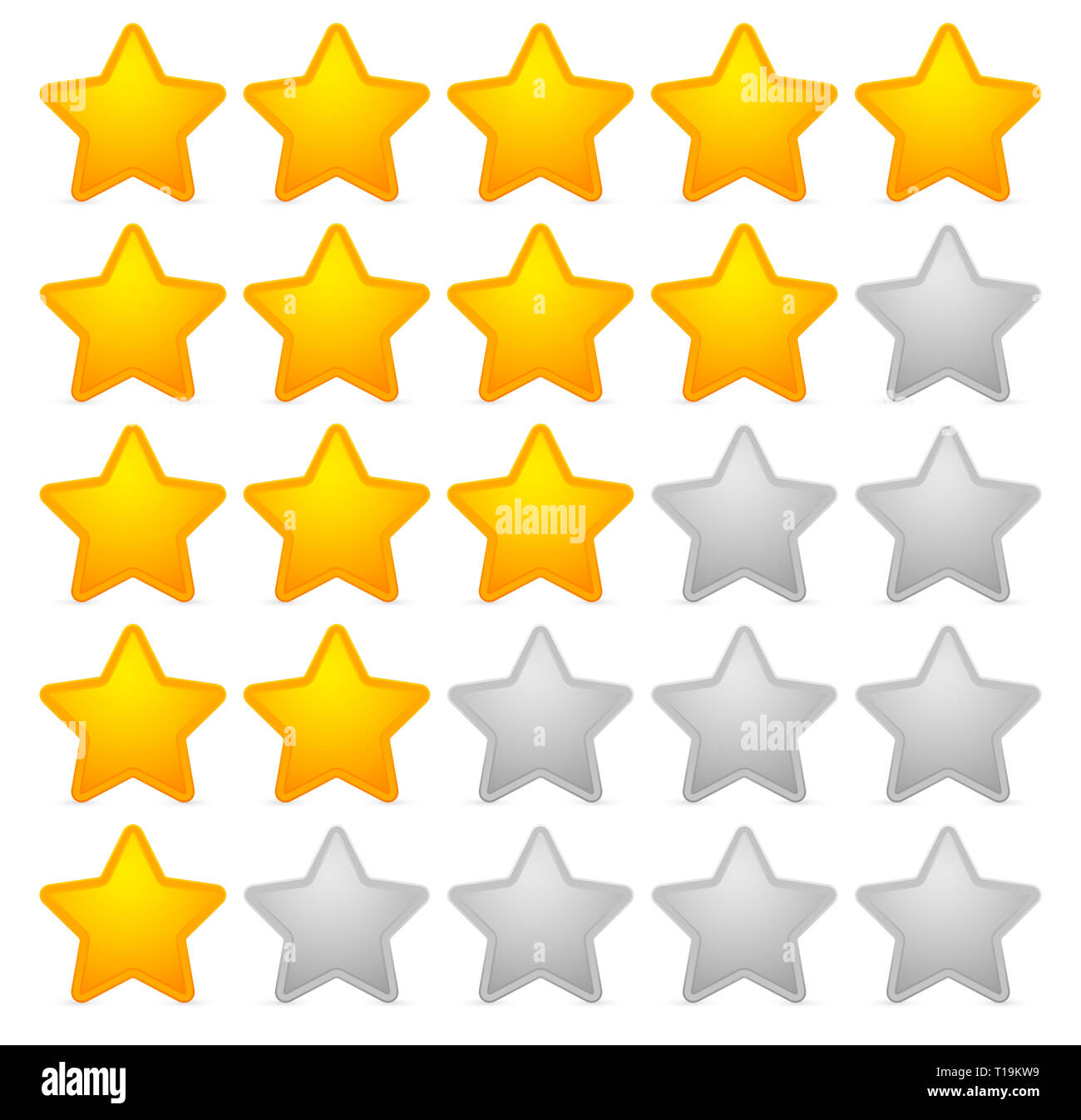Stylish star rating template Stock Photo - Alamy