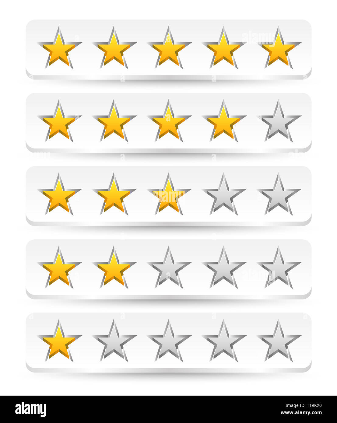 Stylish star rating template Stock Photo - Alamy
