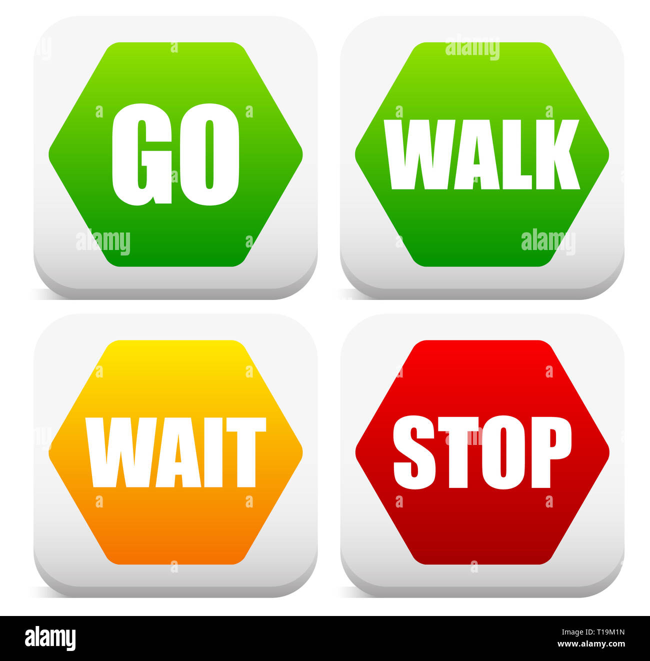 Go, wait, and stop control / traffic signs, signals Stock Photo Alamy