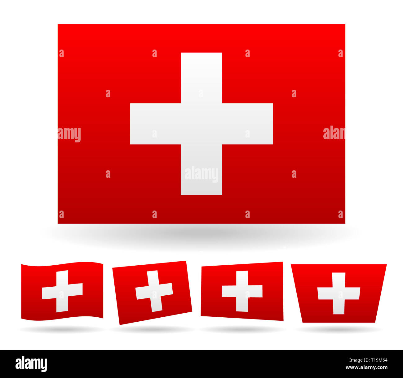 Swiss flag, flag of Switzerland Stock Photo Alamy