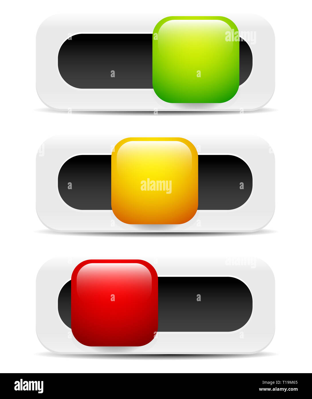 Button, Switch, Toggle, slider user interface elements as adjusters for ... image.